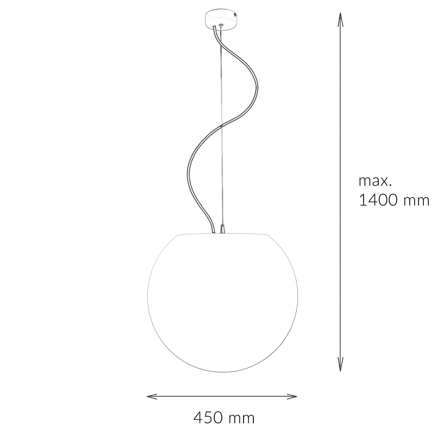 Suspension d'extérieur Blanc rond Ø45cm