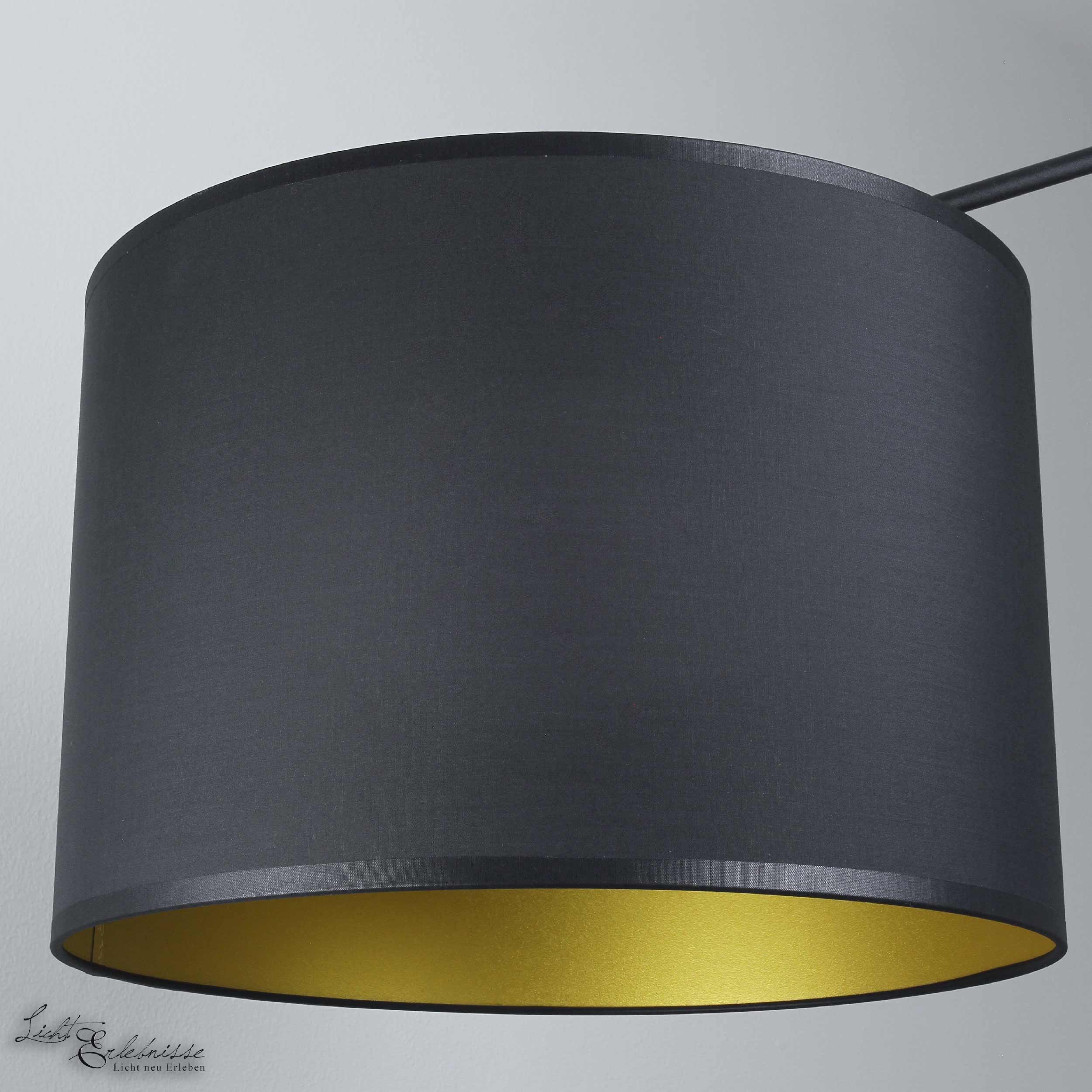 Große Deckenlampe Schwarz Gold VIPER flexibel 170cm