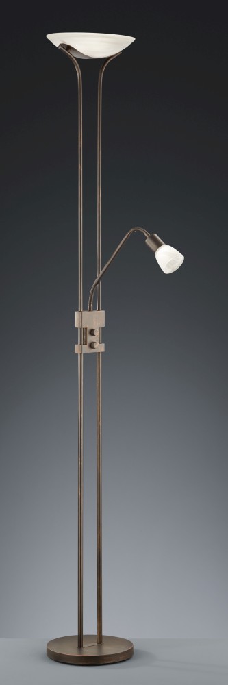 Lampadaire LED moderne en rouille antique