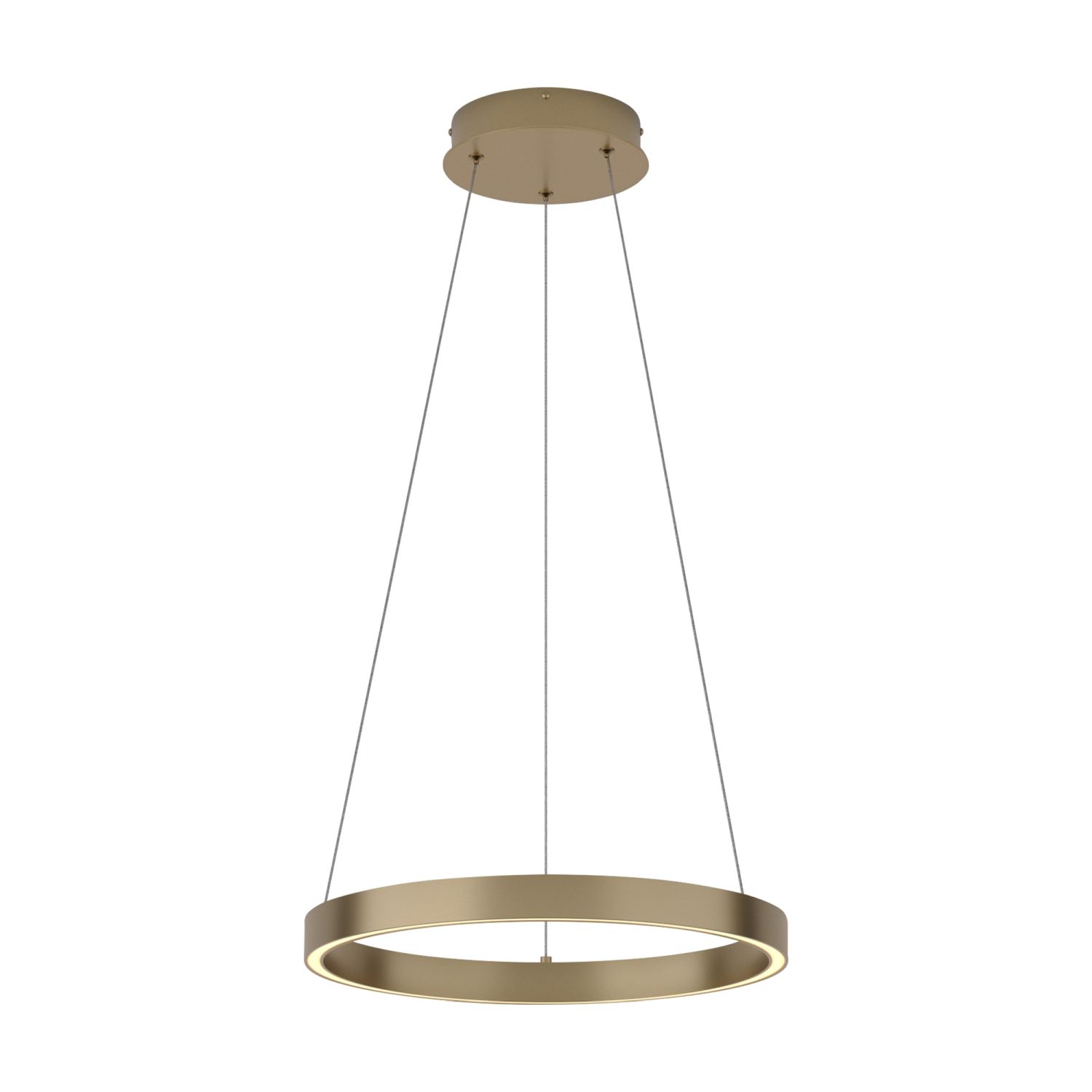 Lustre LED aluminium Ø 40 cm rond H : max. 120 cm