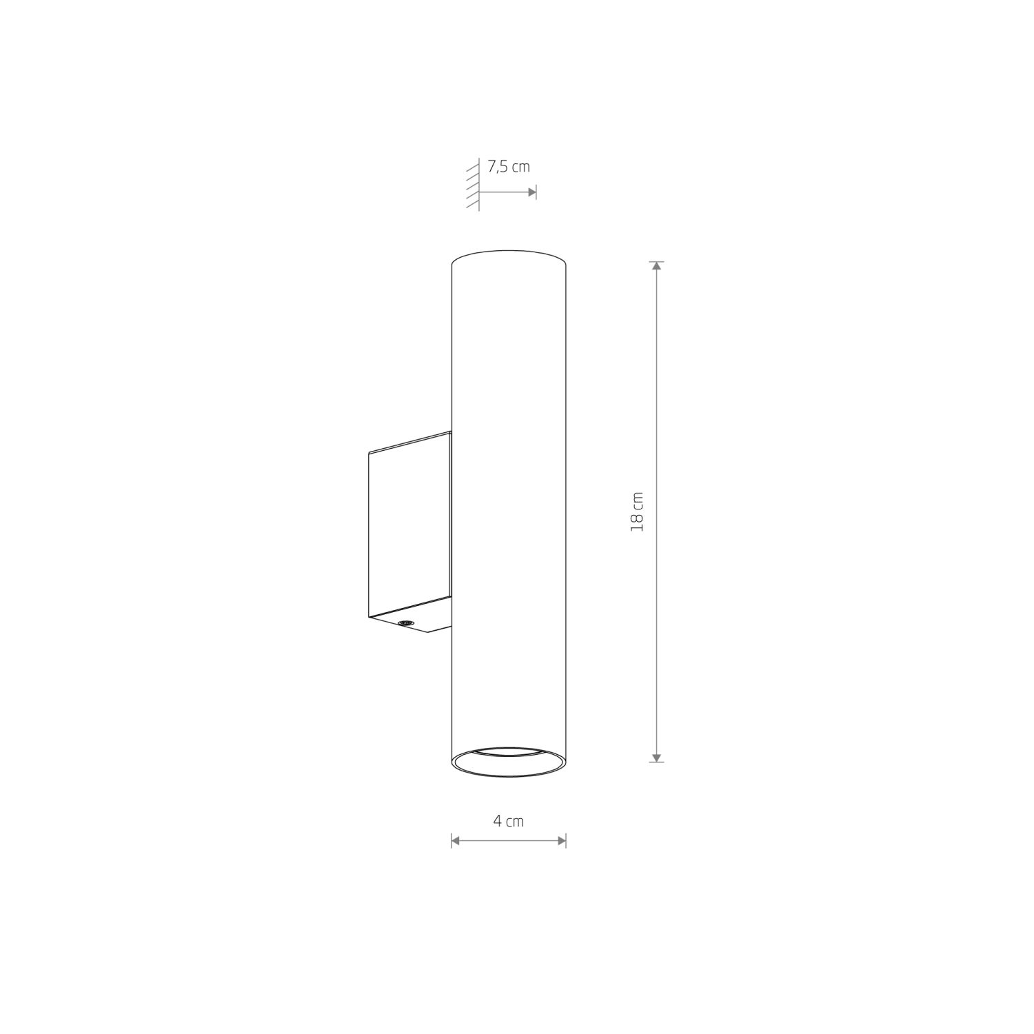 Applique intérieure Up Down 2 flammes GU10 R35 métal blanc