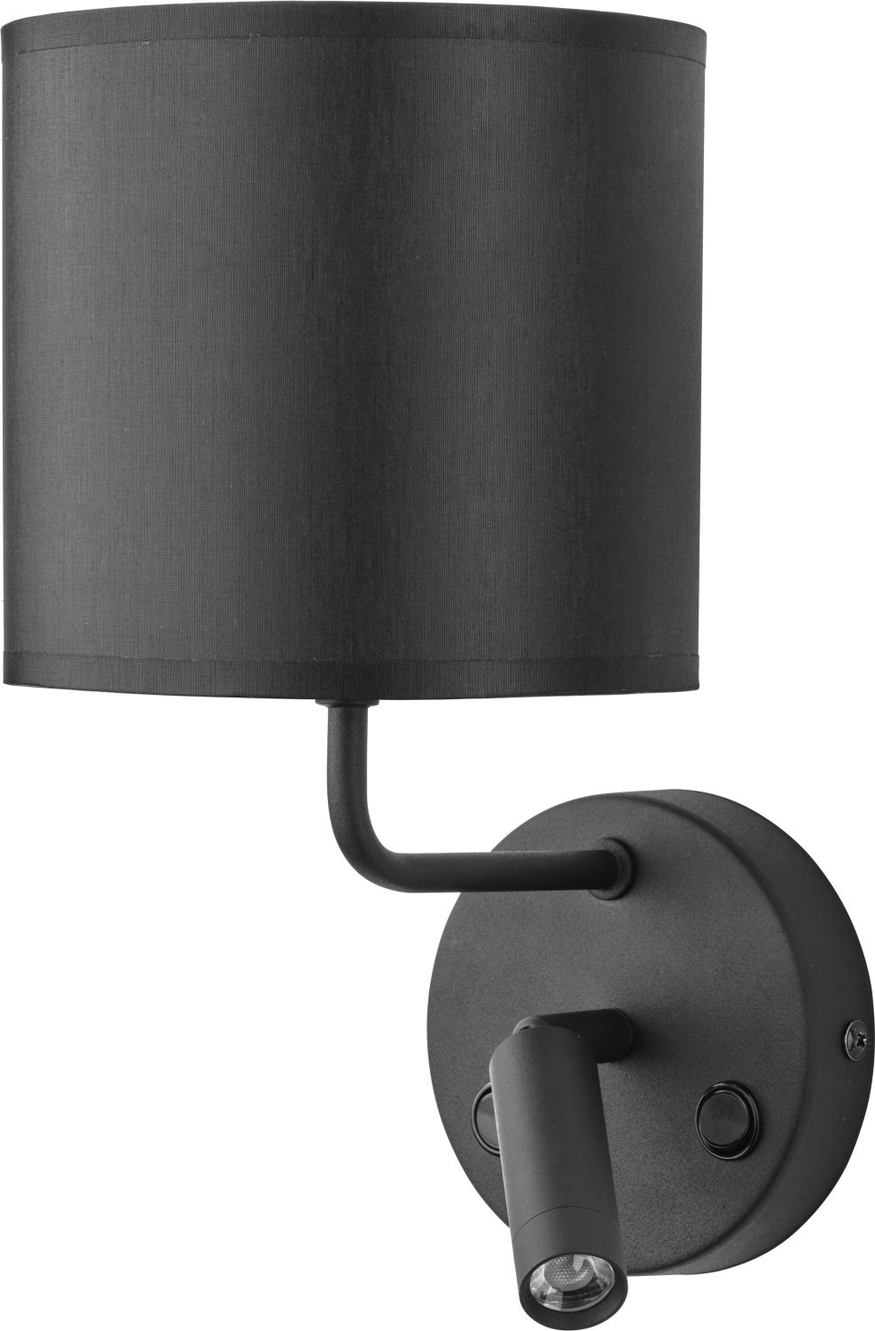 LED Wandlampe mit Leselicht in Schwarz Lampe PASA