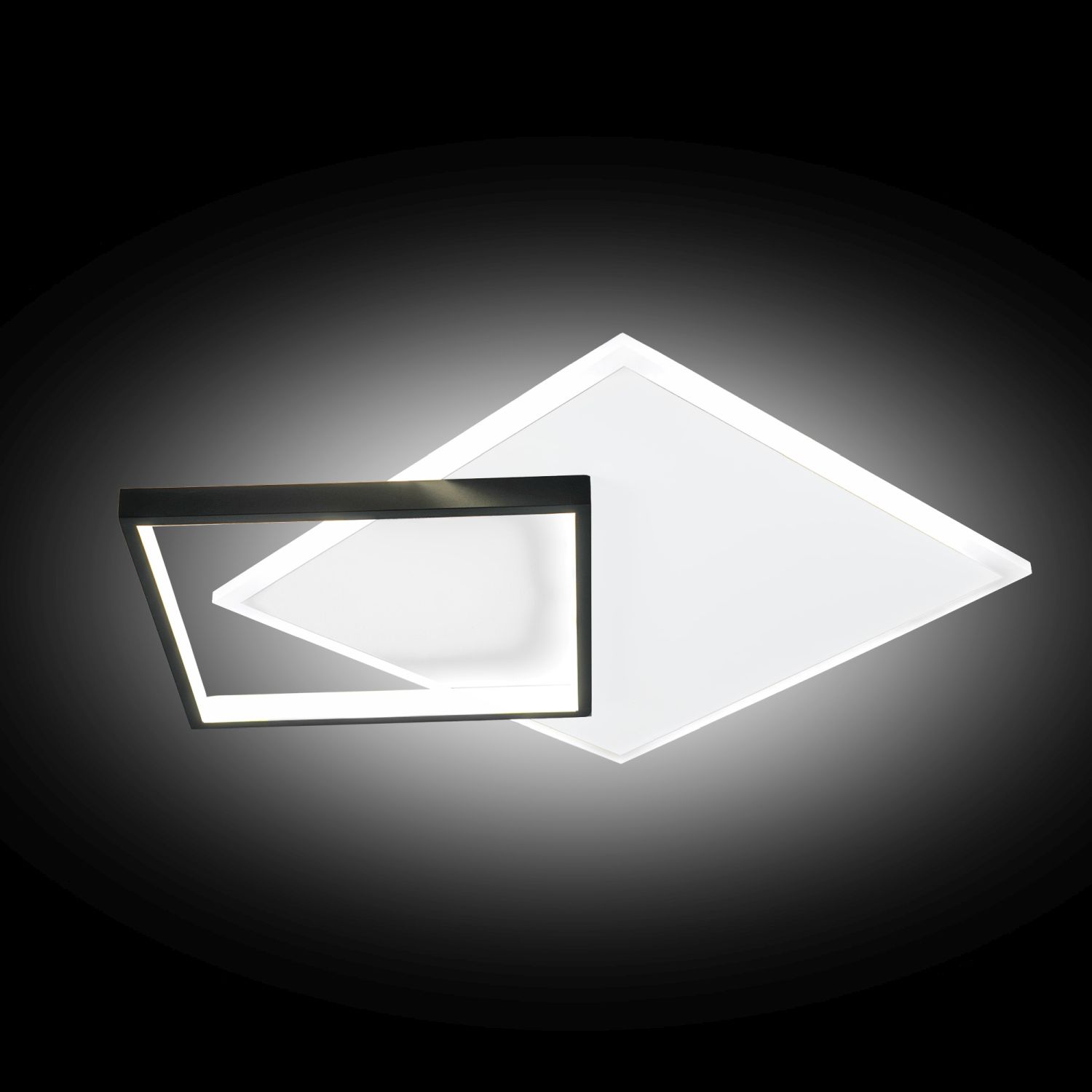 LED Deckenleuchte Metall L: 61,5 cm 4000 K Schwarz Weiß