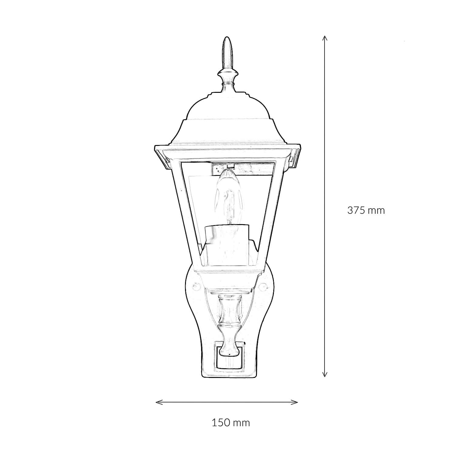 Lampe d'extérieur avec détecteur de mouvement Lanterne TIROL antique