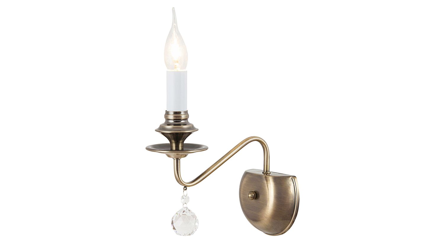 Antike Wandlampe in Bronze Kerze E14 Klassisch