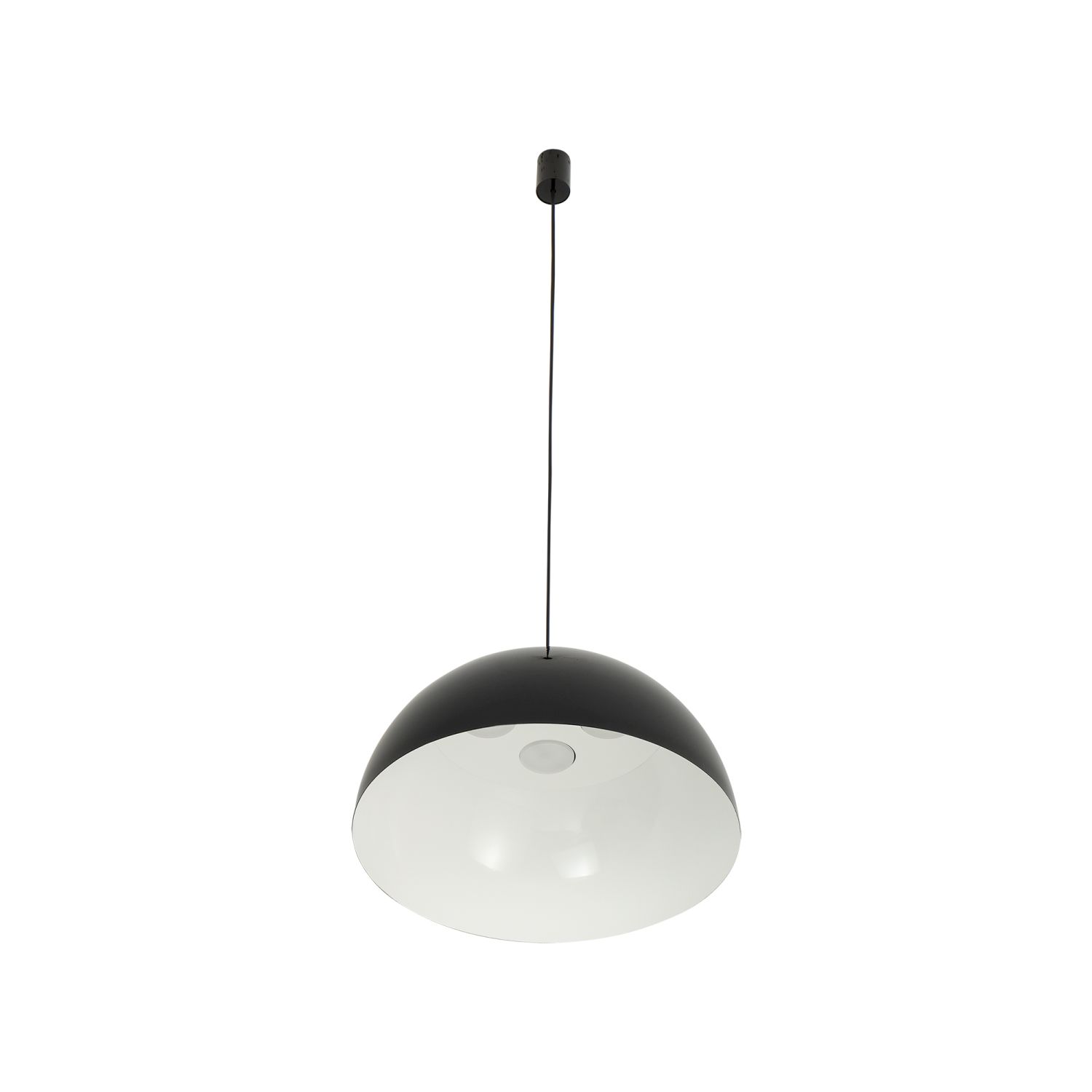 Suspension Noir Blanc Ø 50 cm rond 4x GX53