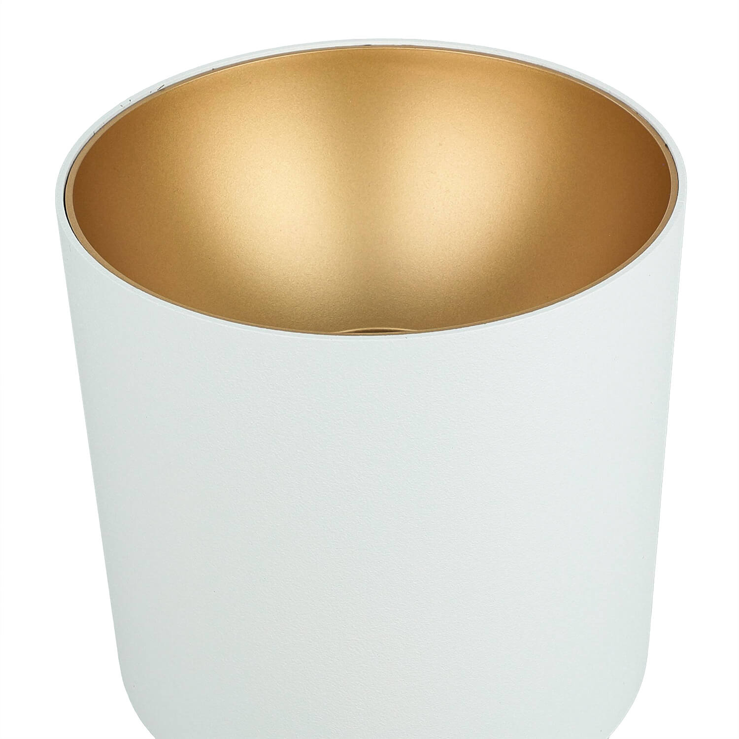 Runder Deckenspot Metall in Weiß Gold GU10 POINT