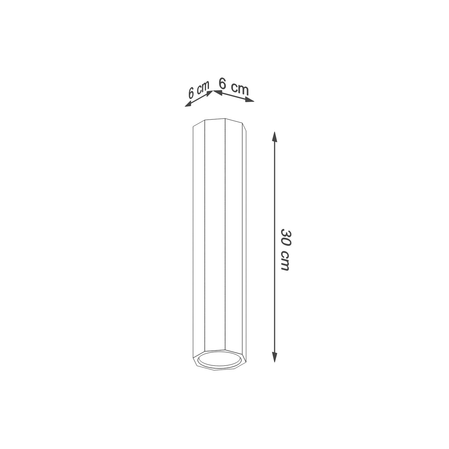 Spot de plafond bois H : 30 cm étroit GU10 faible éblouissement Moderne