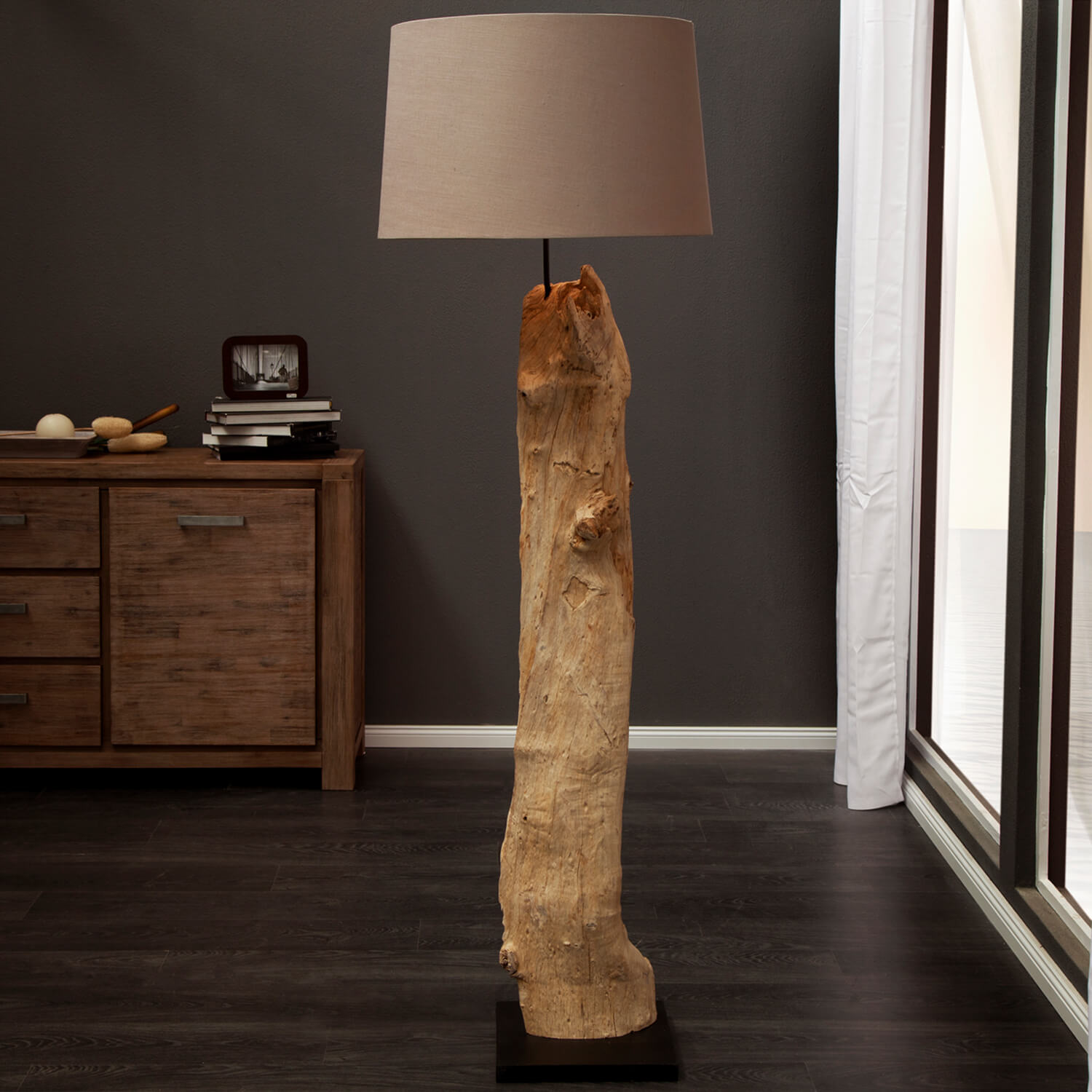 Stehlampe 175cm Modern individuell Treibholz