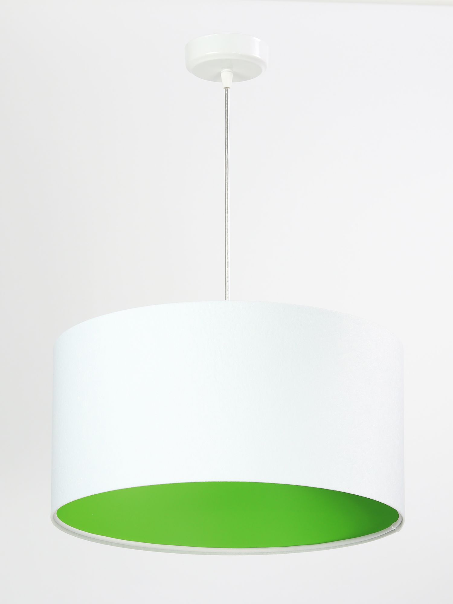 Pendelleuchte Weiß Grün Retro rund Esstisch Lampe