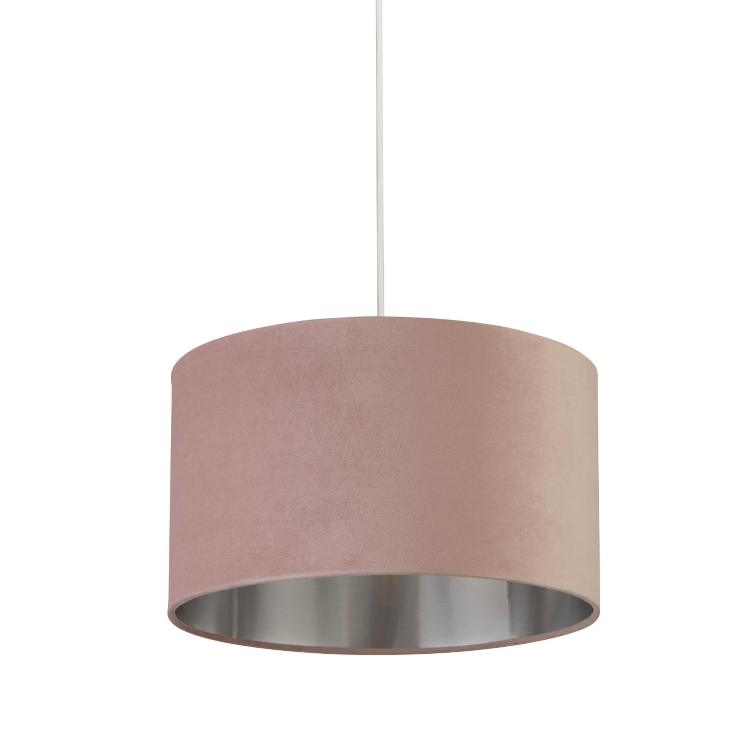 Lampenschirm für Hängelampe Ø 38 cm Pink Silber Samt