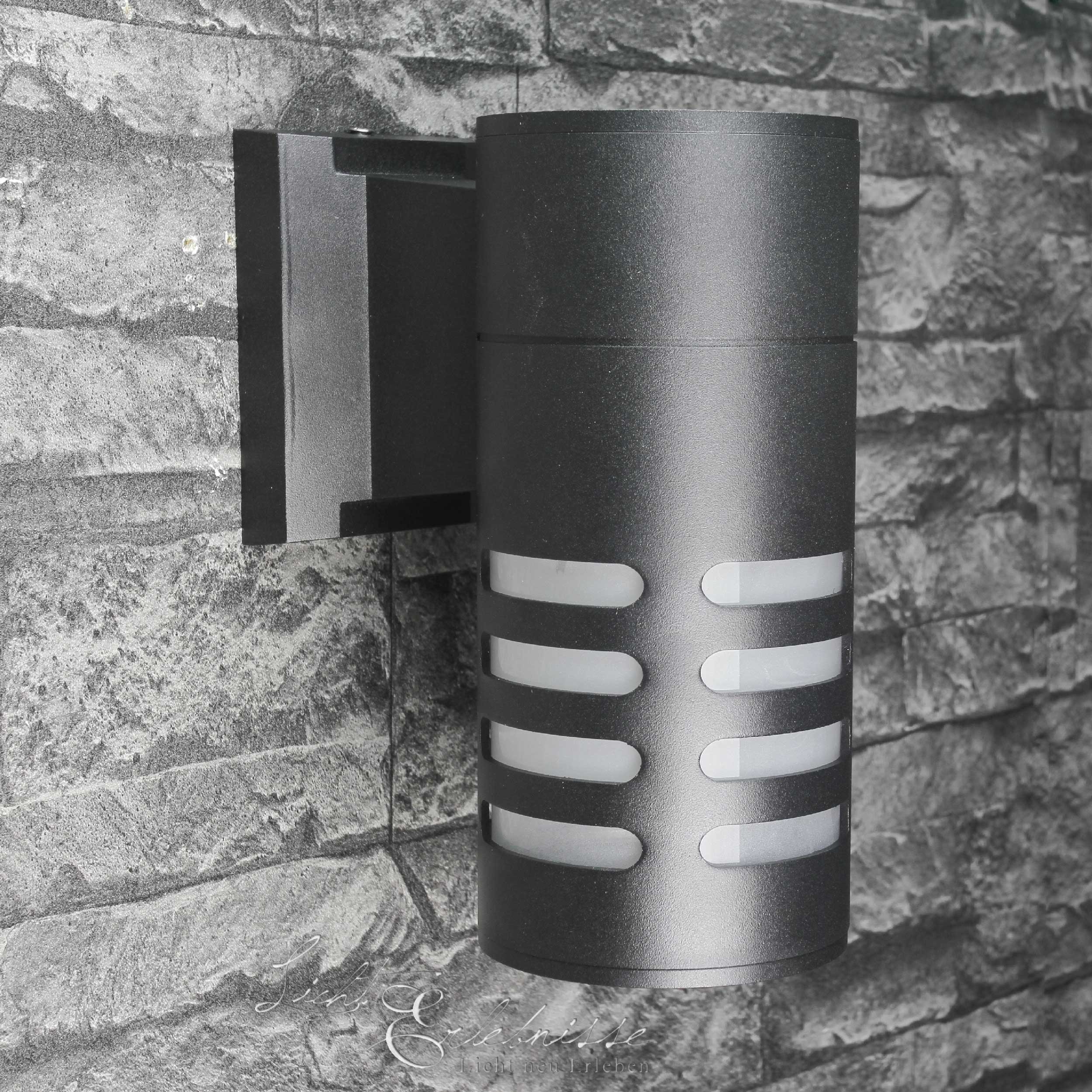 Moderne LED Außenwandleuchte grau anthrazit MEKONG