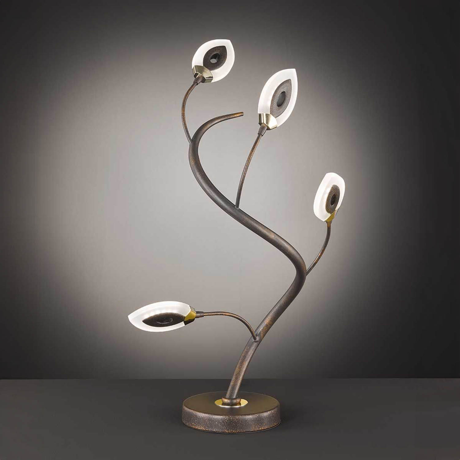 Lampe de table LED Moderne Marron Rouille Floral GORI