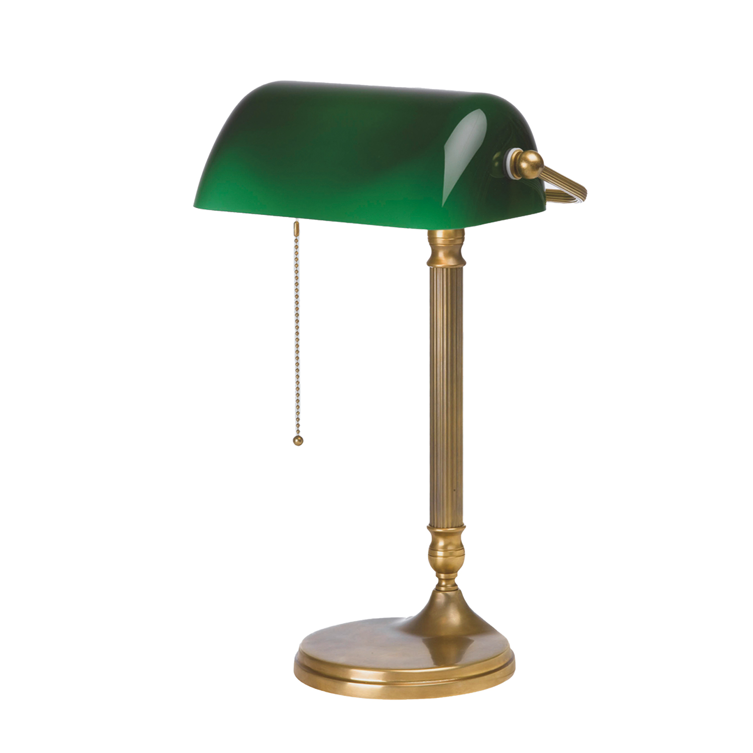 Lampe de banquier W7 en laiton véritable