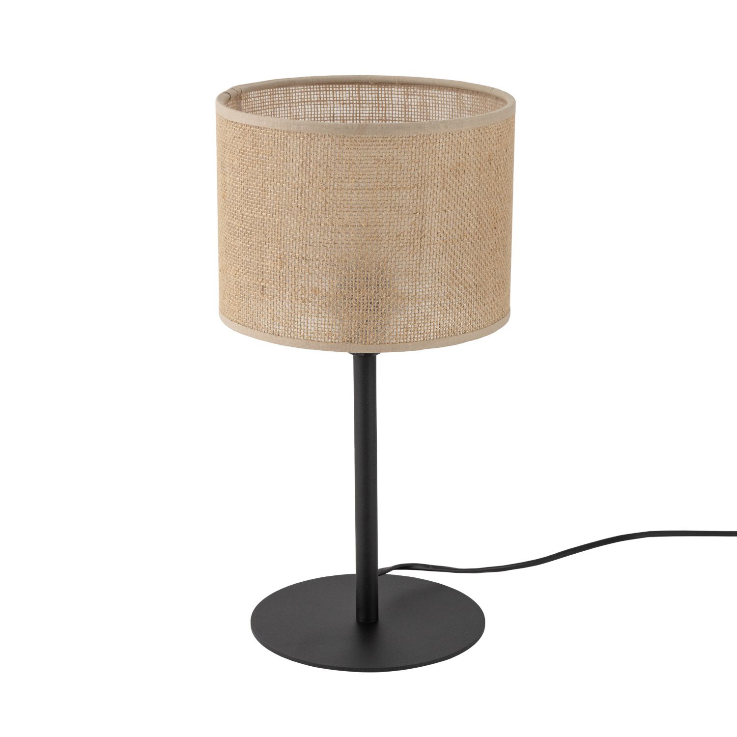 Lampe de table Boho 39 cm de haut Ø 22 cm métal jute E27