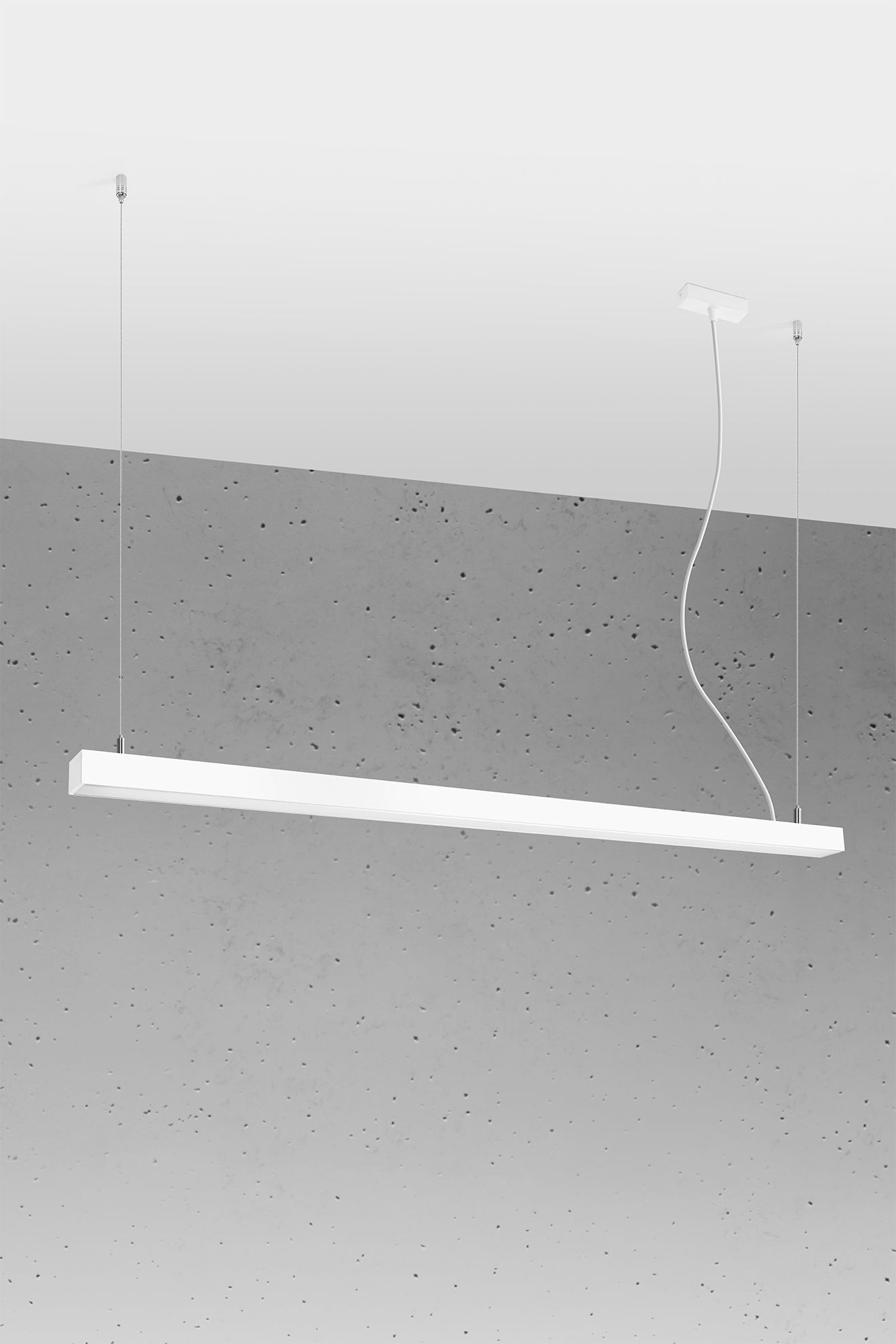 LED Hängeleuchte Weiß lang 150 cm 3000 K 4940 lm