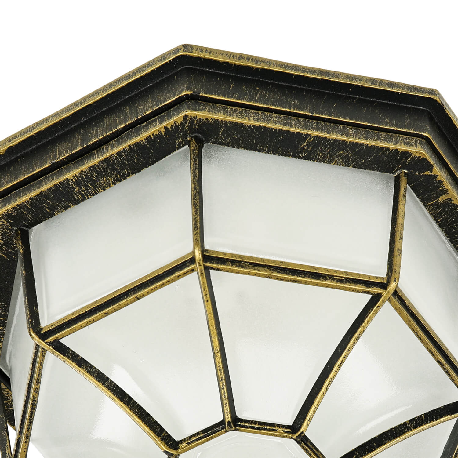 Gold Antike Deckenleuchte für Außen rustikal MILANO