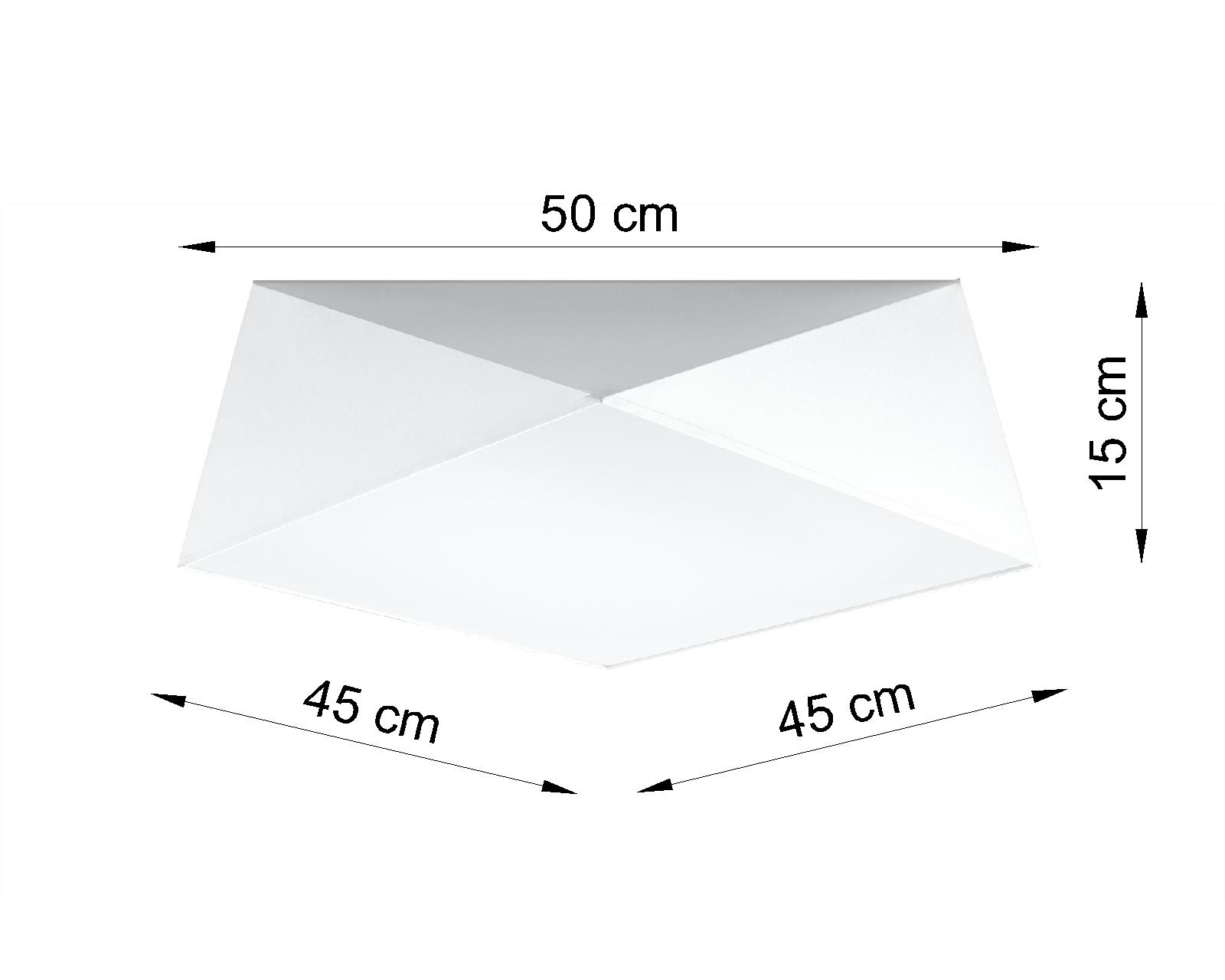 Weiße Deckenlampe LYNNDIE B:50cm geometrisch blendarm