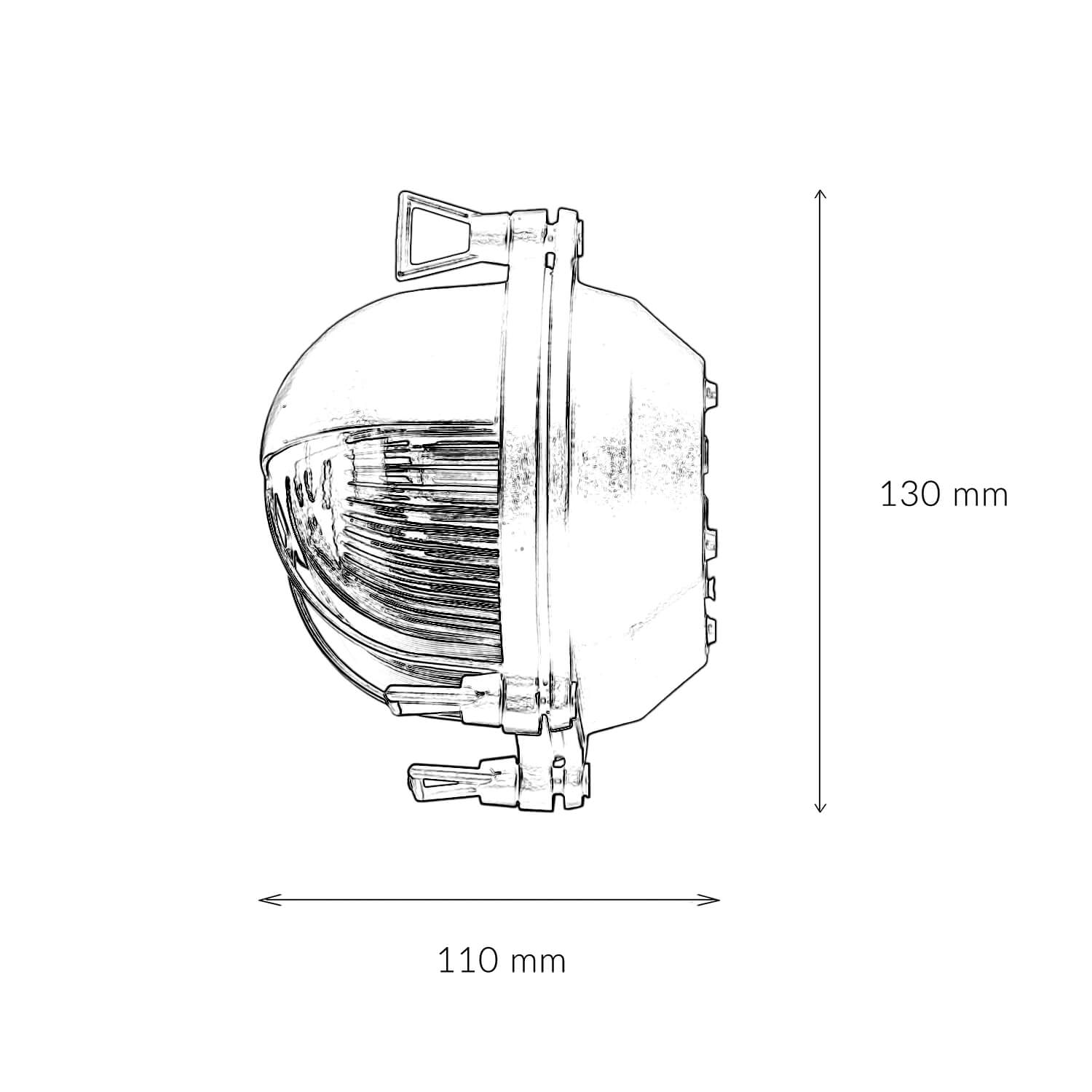 Lampe murale laiton verre strié IP64 inoxydable E27 extérieur