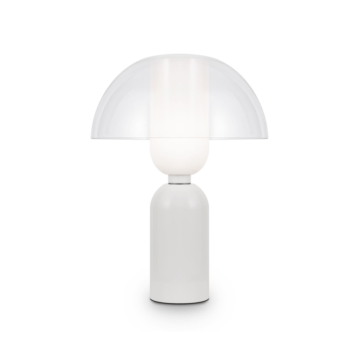 Lampe de table céramique verre Ø 30 cm hauteur 42,5 cm blanc E14