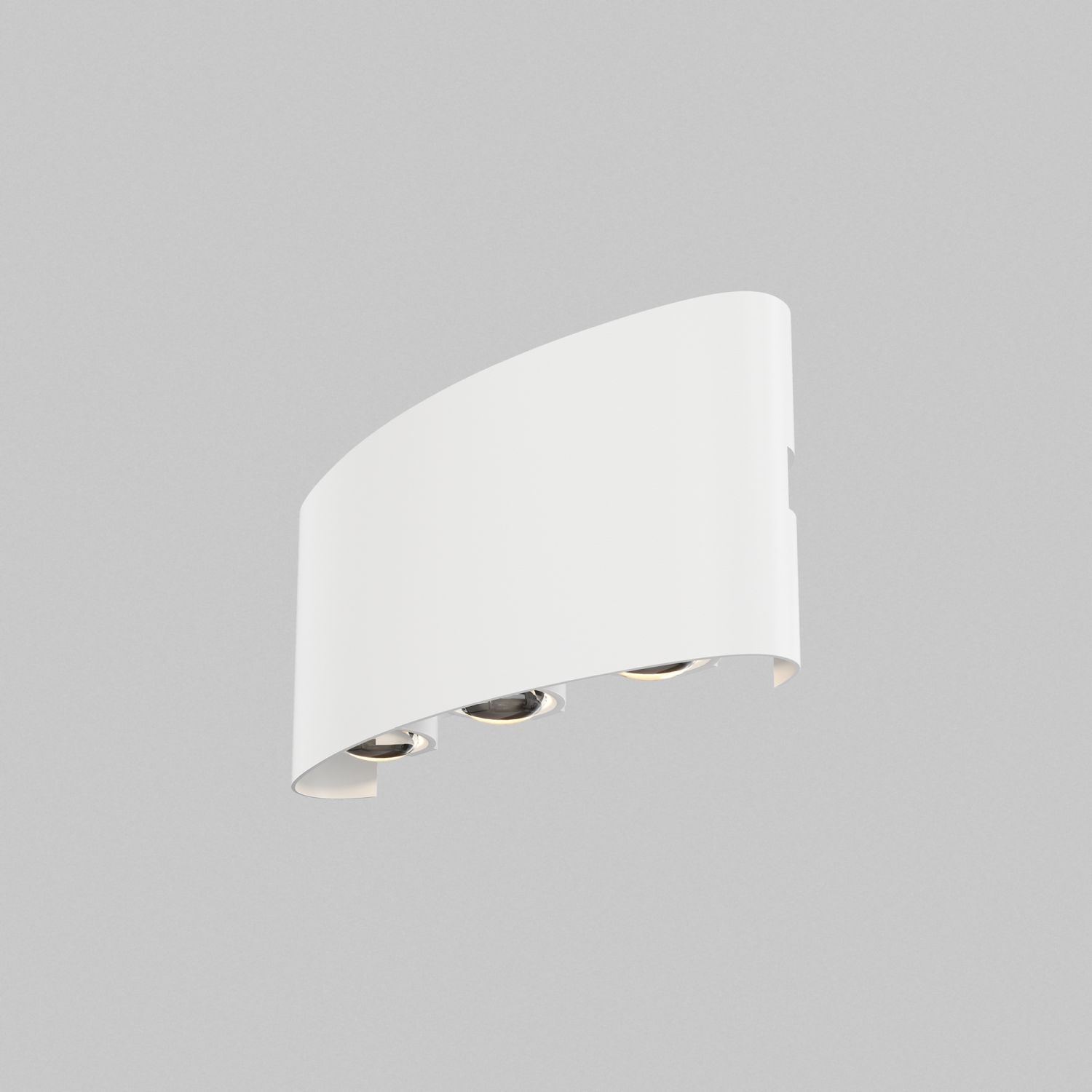 LED Außenwandlampe Metall IP54 B: 16,5 cm Up Down Weiß