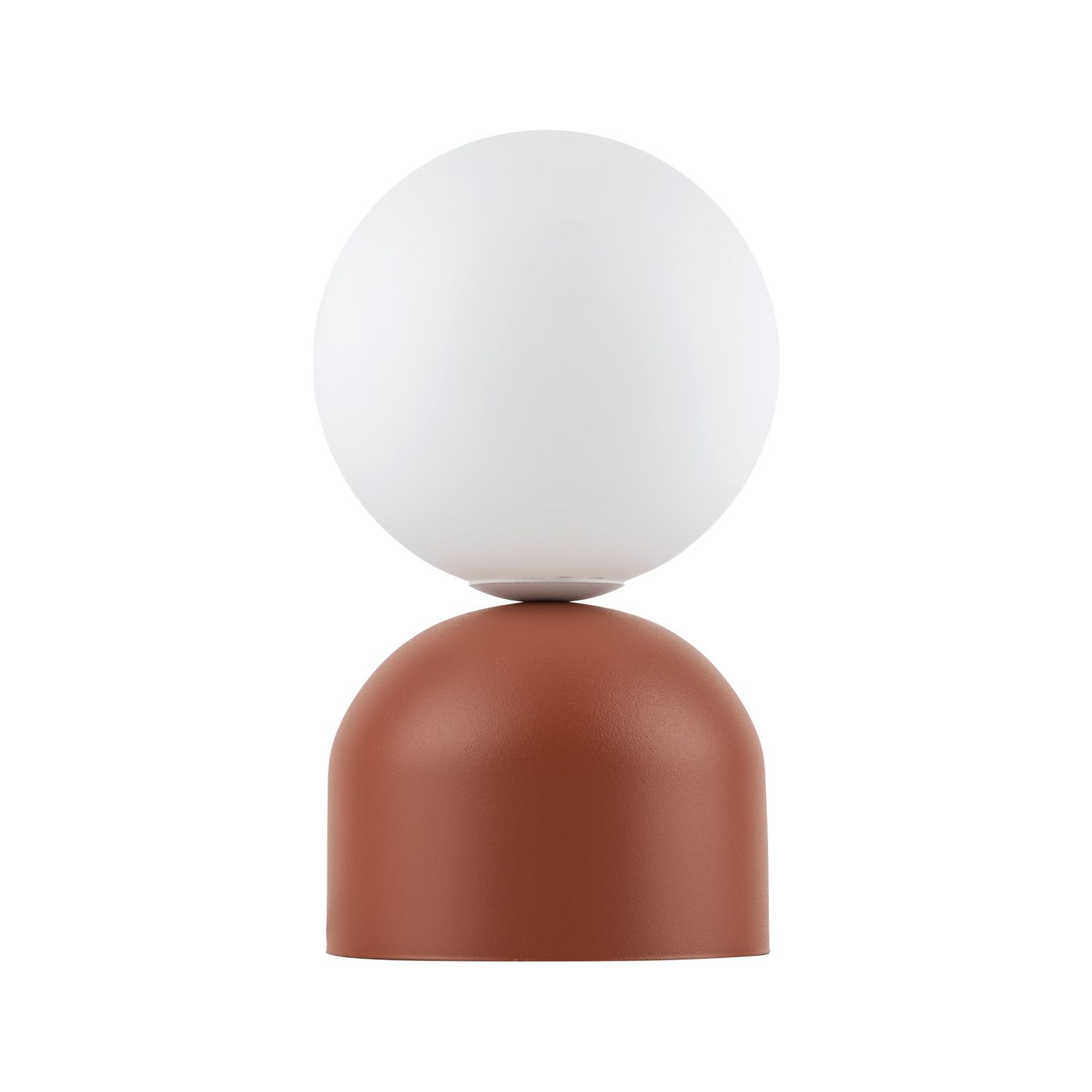 Lampe de table verre métal H : 21 cm petit rouge blanc G9 boule