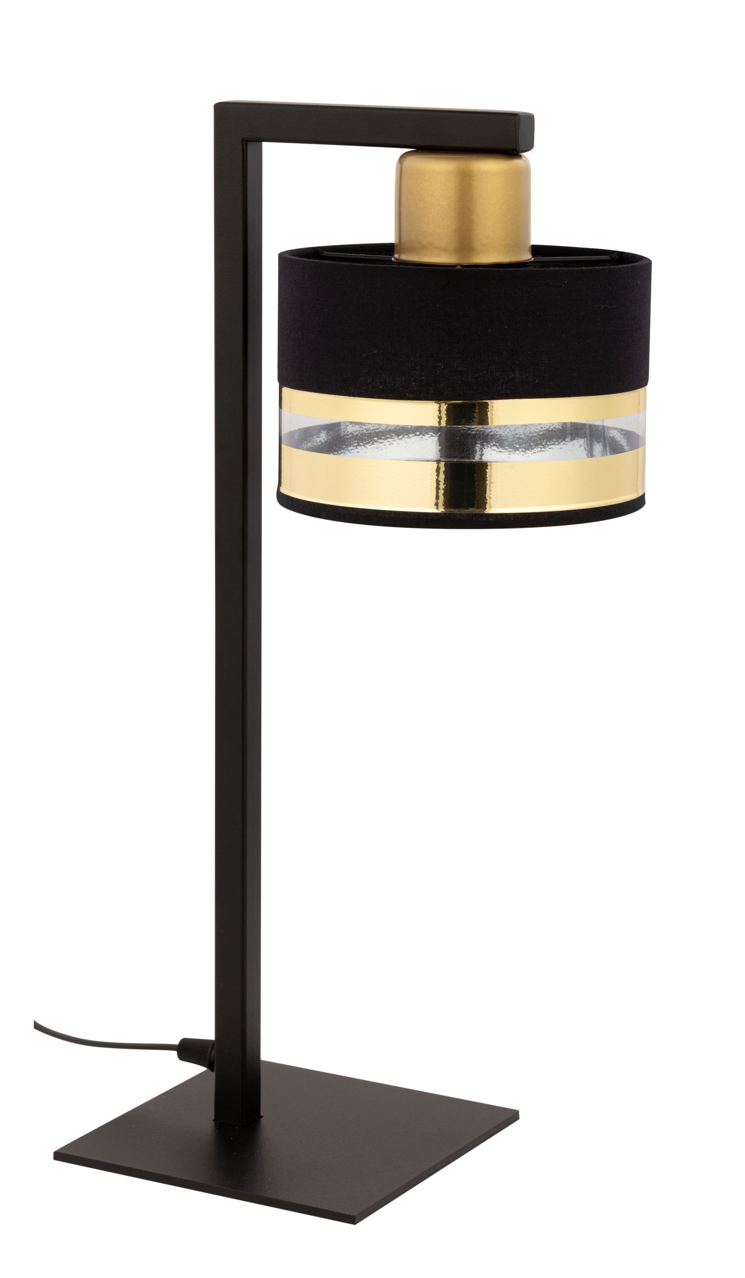 Blendarme Nachttischlampe Schwarz Gold Metall E27 45 cm