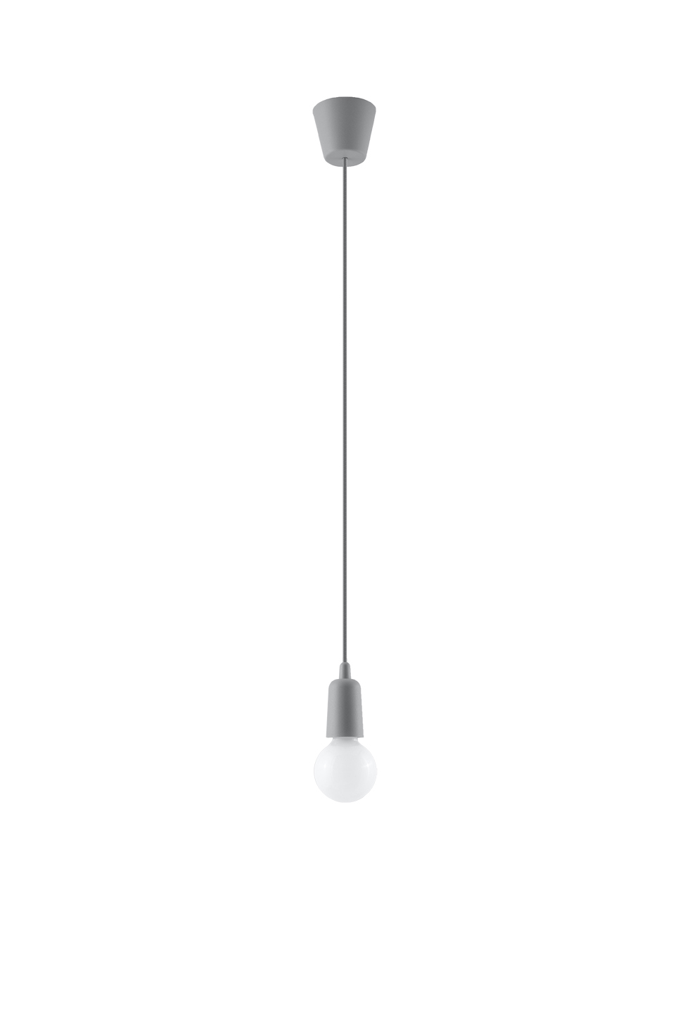 Lampe à suspendre rétro Gris réglable jusqu'à 90cm pour E27