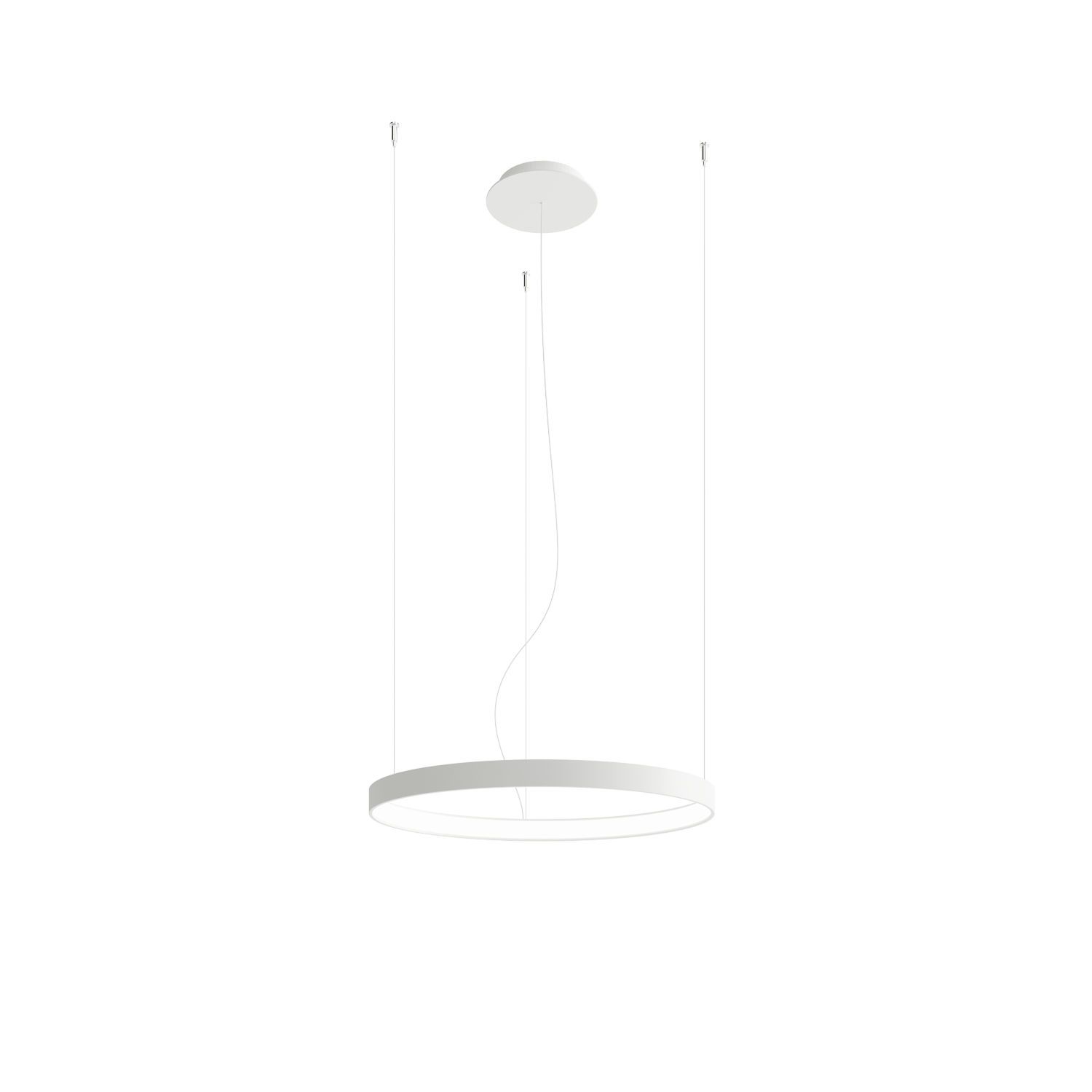 Lustre LED Ring Ø 55 cm 4000 K Moderne Métal Blanc