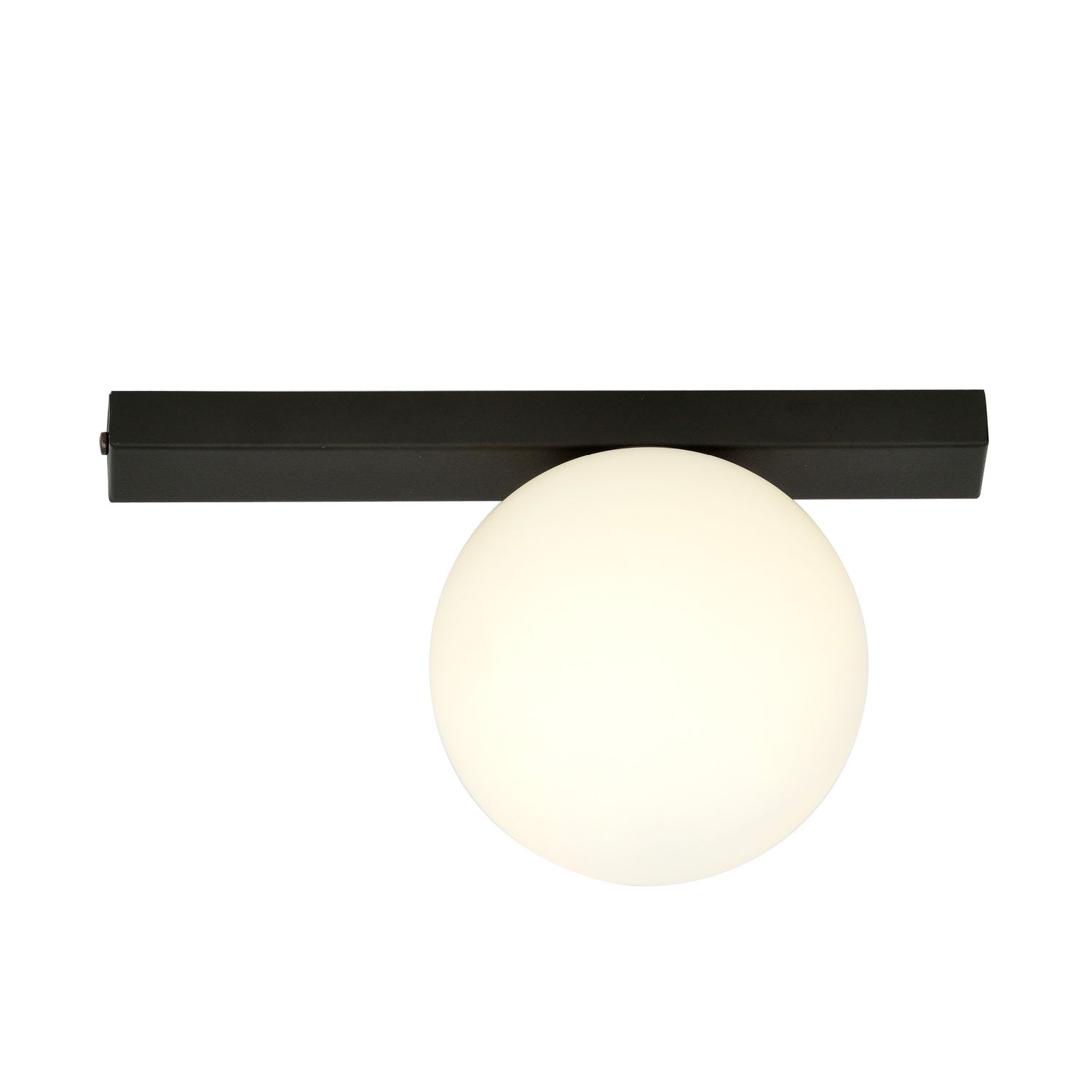 Deckenlampe Schwarz Weiß 30 cm Glas Metall E14 Kugelschirm
