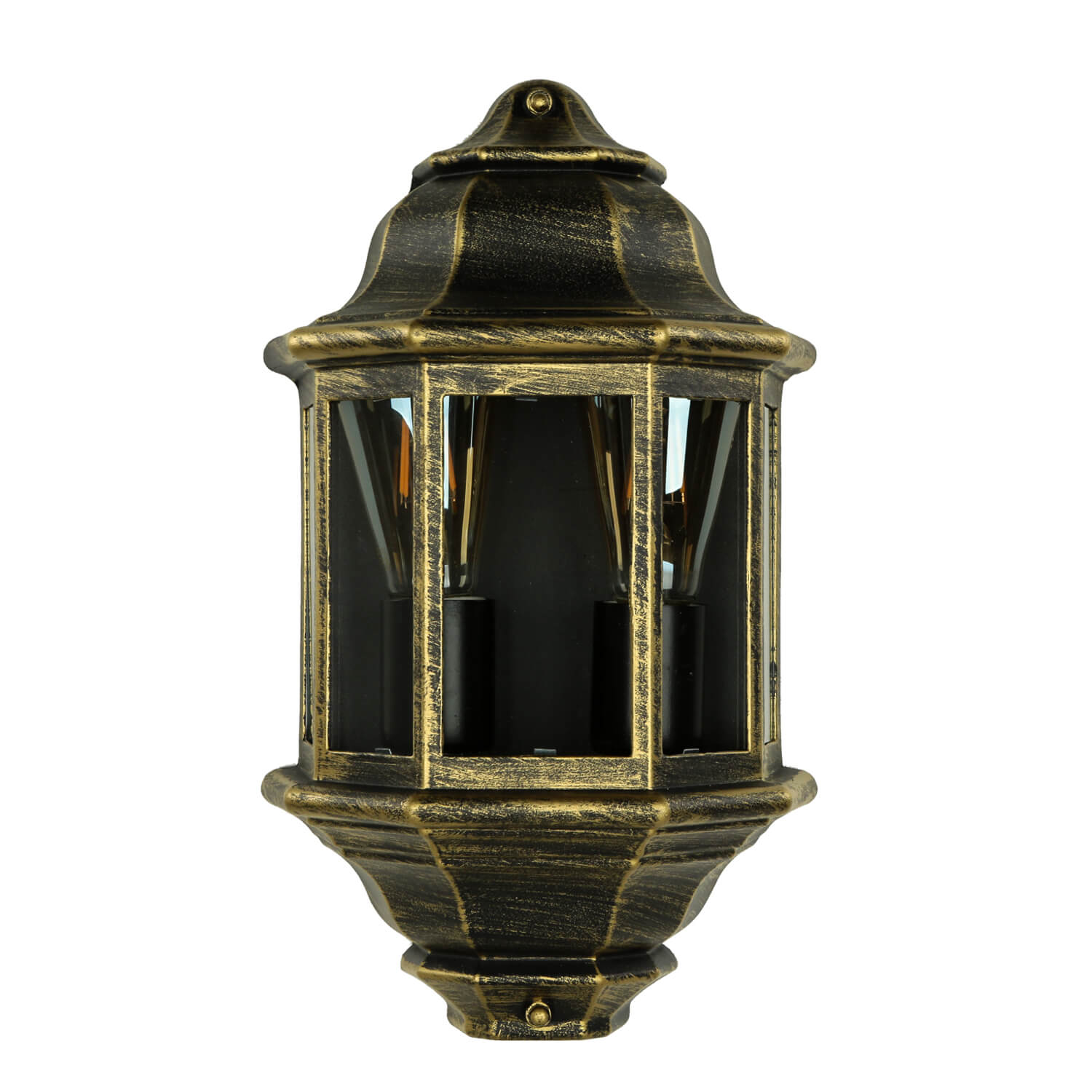 Rustikale Wandlampe Außen Gold Antik LIVORNO 2xE27