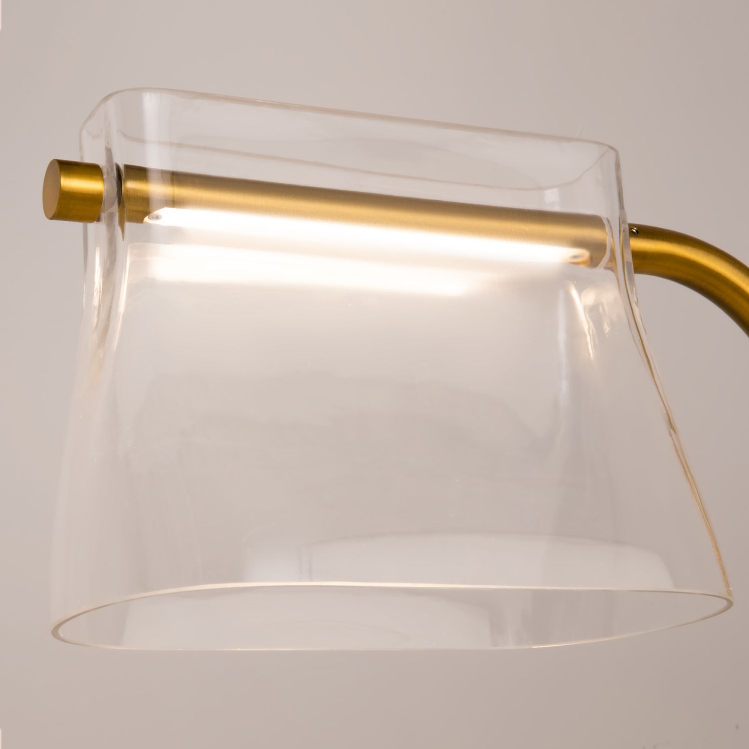 Lampadaire LED verre métal lumière blanc chaud 3000 K