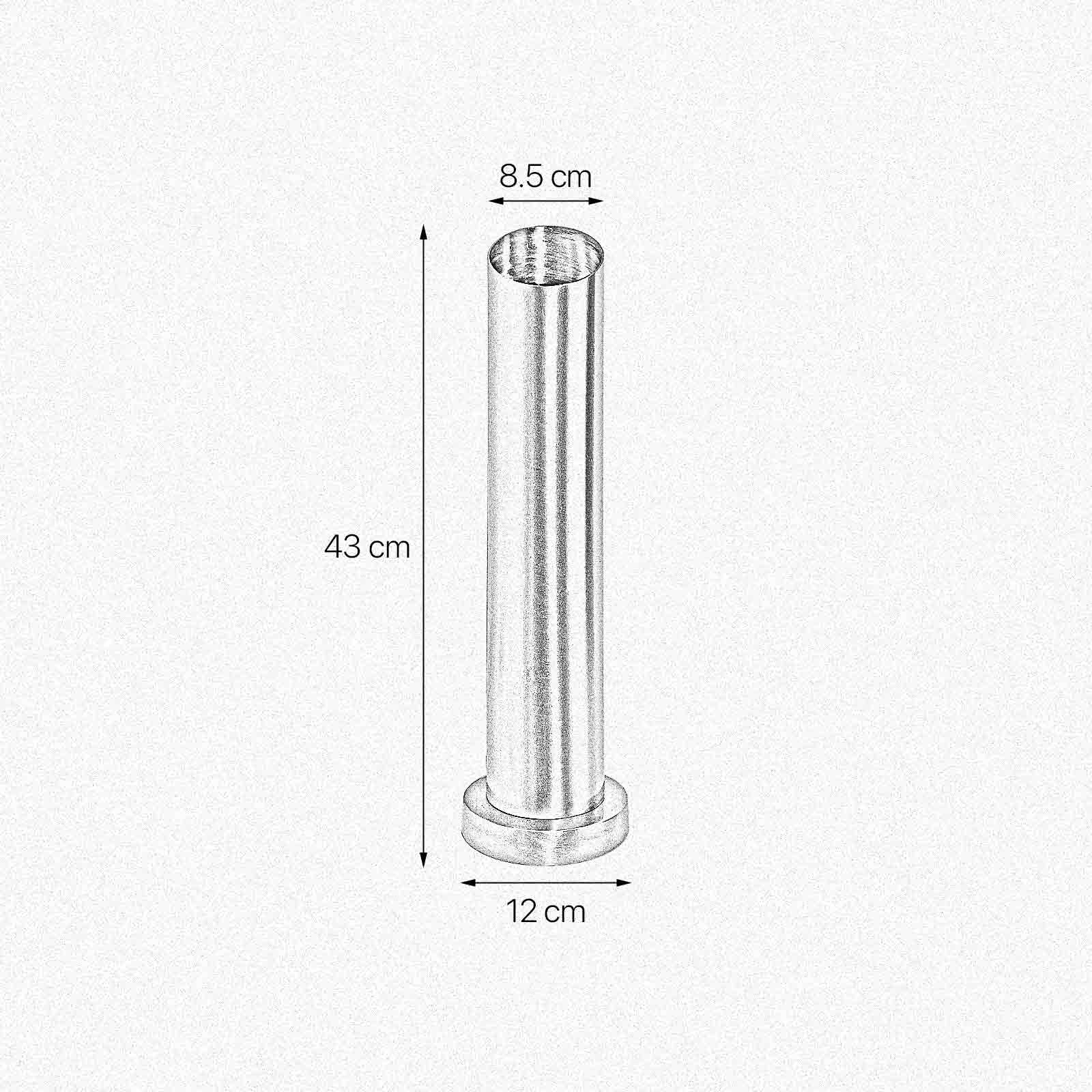 Tischlampe Messing H: 43 cm Ø 8,5 cm schmal massiv E27