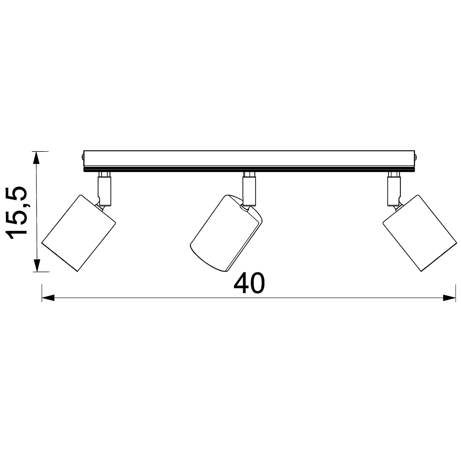 Spot de plafond flexible bois métal blanc naturel 3-flmg GU10