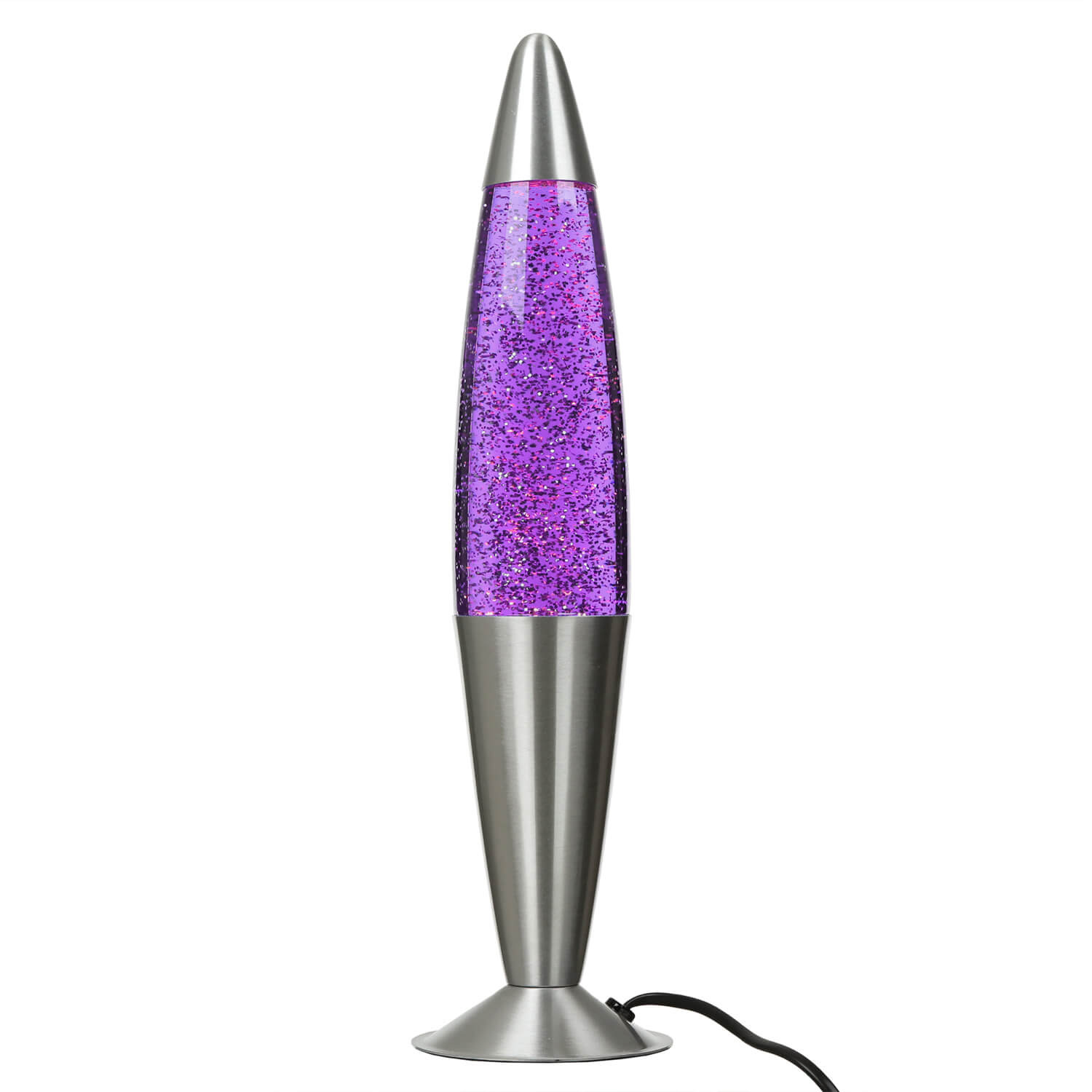 Elégante lampe à lave paillettes violet rose 42cm JENNY