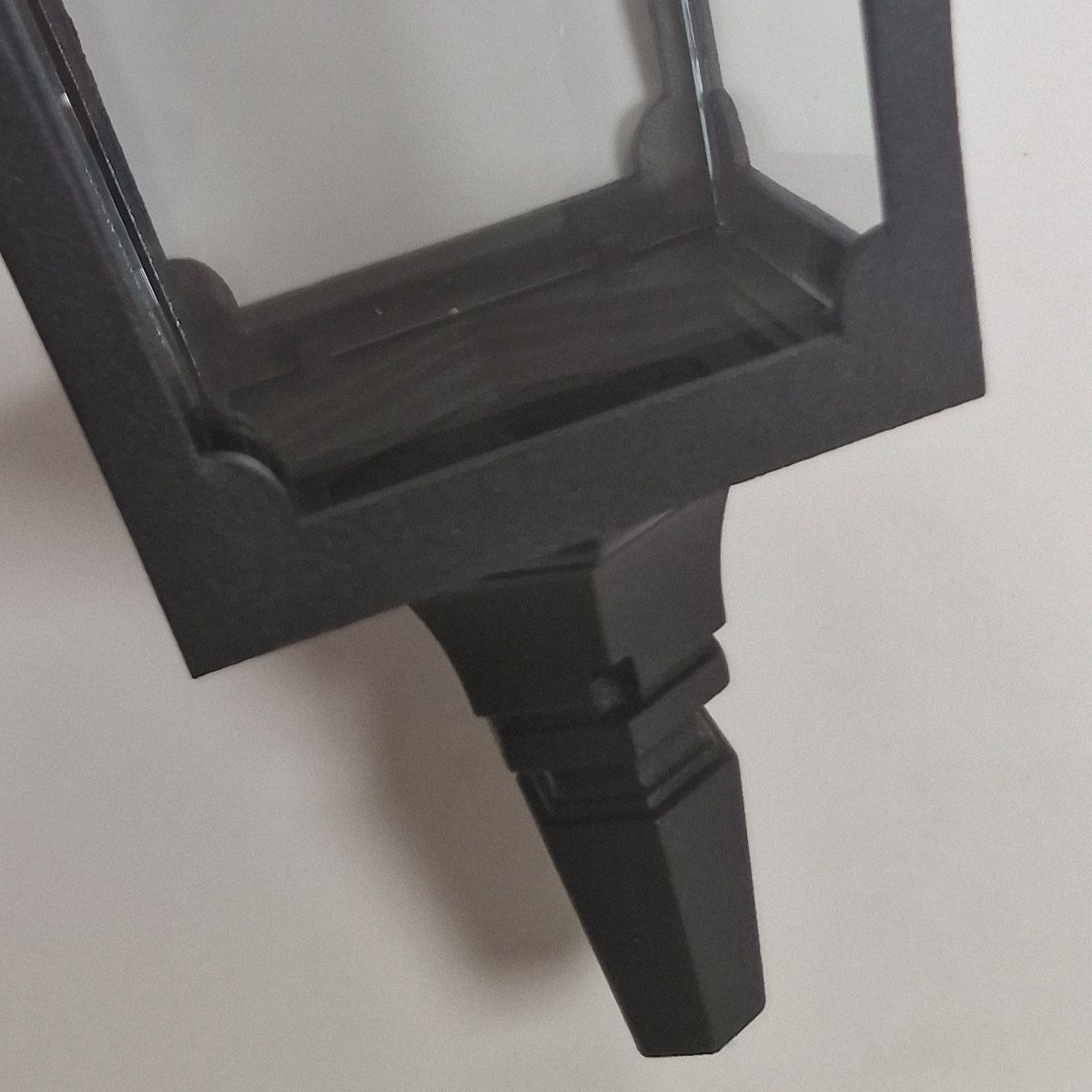 Lampe d'extérieur Noir IP44 E27 Verre Aluminium Rustique