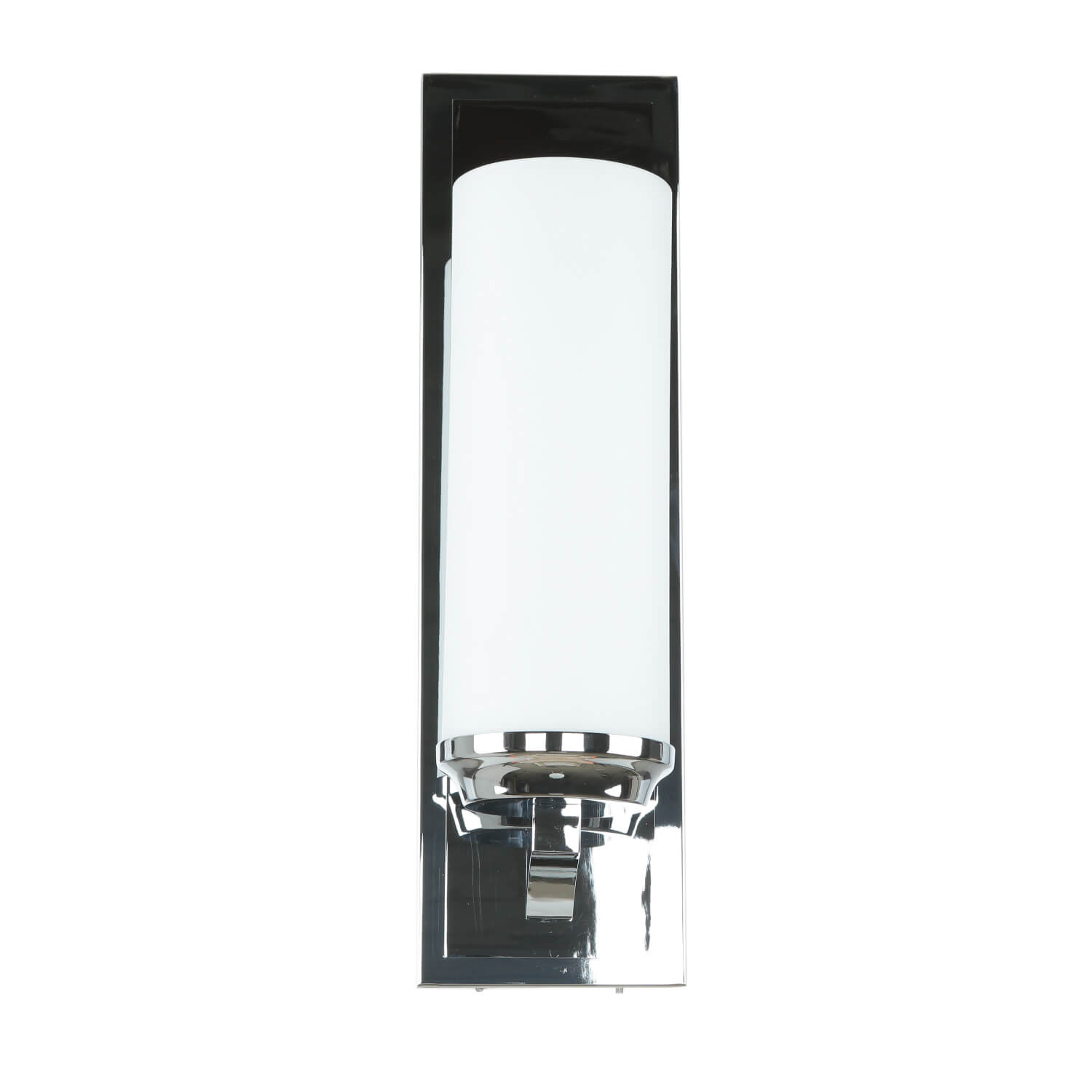Stilvolle Badlampe LED IP44 Glas Schirm Weiß Chrom