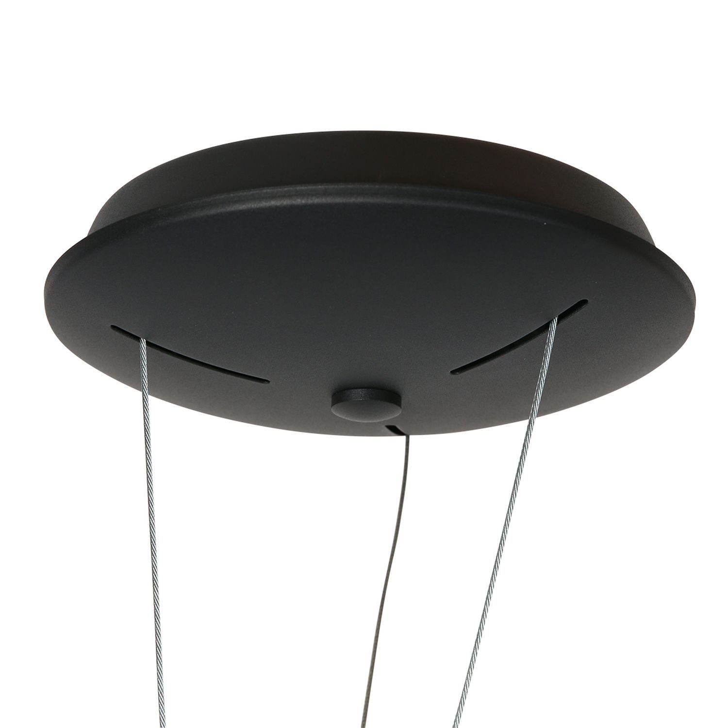 Lampe LED ronde à suspendre Noir L:60 cm 50 W 2700 K élégant