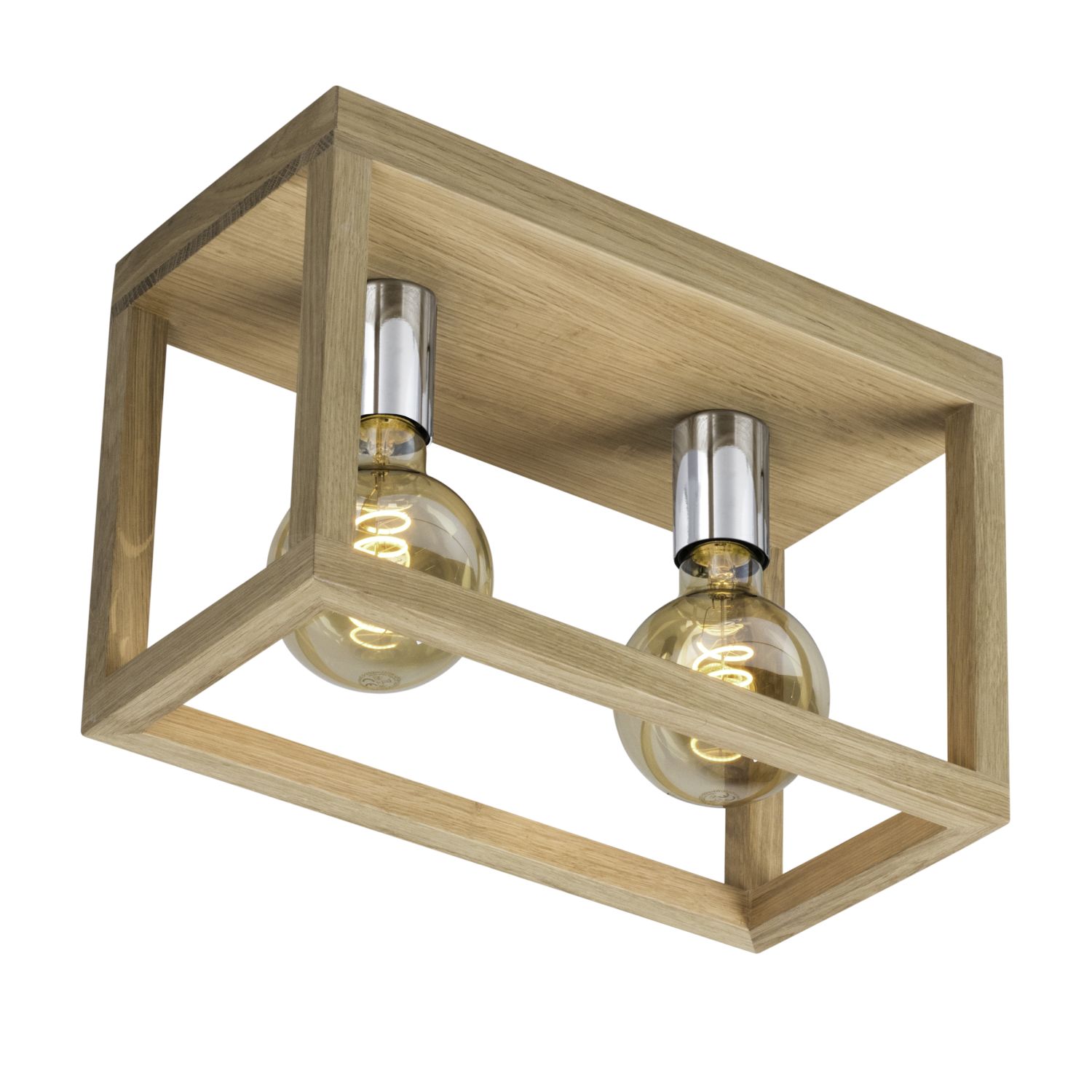 Moderne Deckenlampe Holz Metall E27 gemütlich