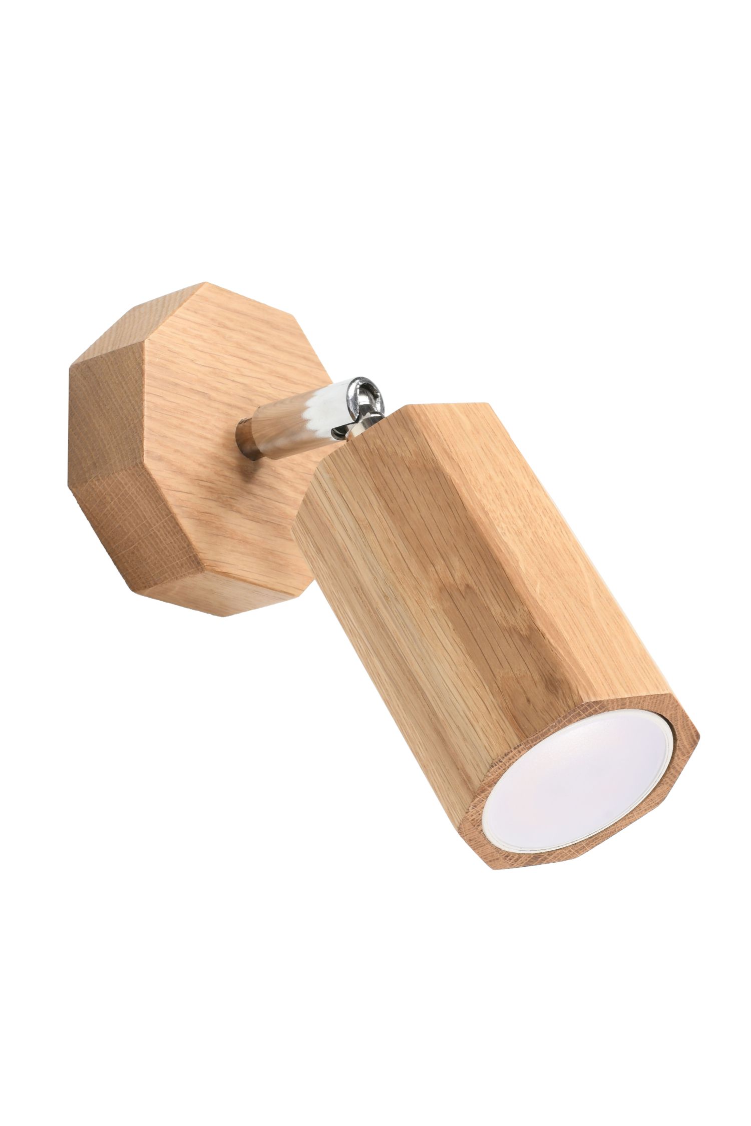 Wandspot Holz H: 17,5 cm klein schwenkbar GU10 SAMON