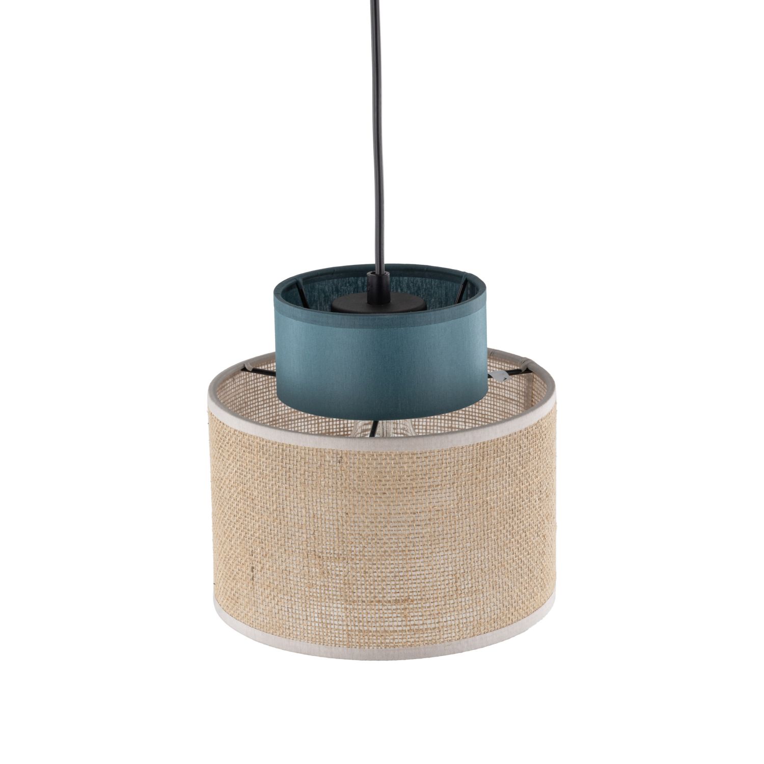 Suspension petite Ø 20 cm ajustable jute tissu E27