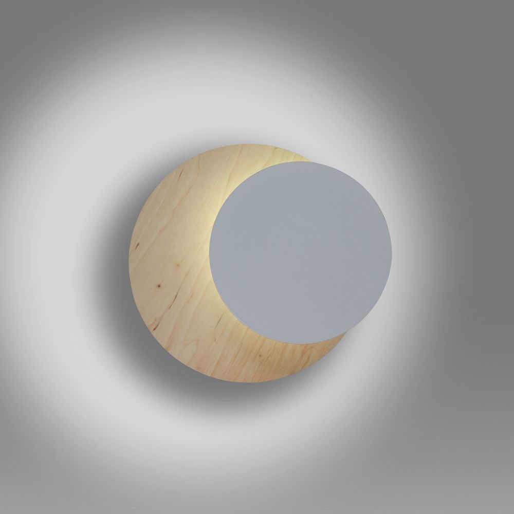 Wandlampe innen Holz Metall G9 rund indirekte