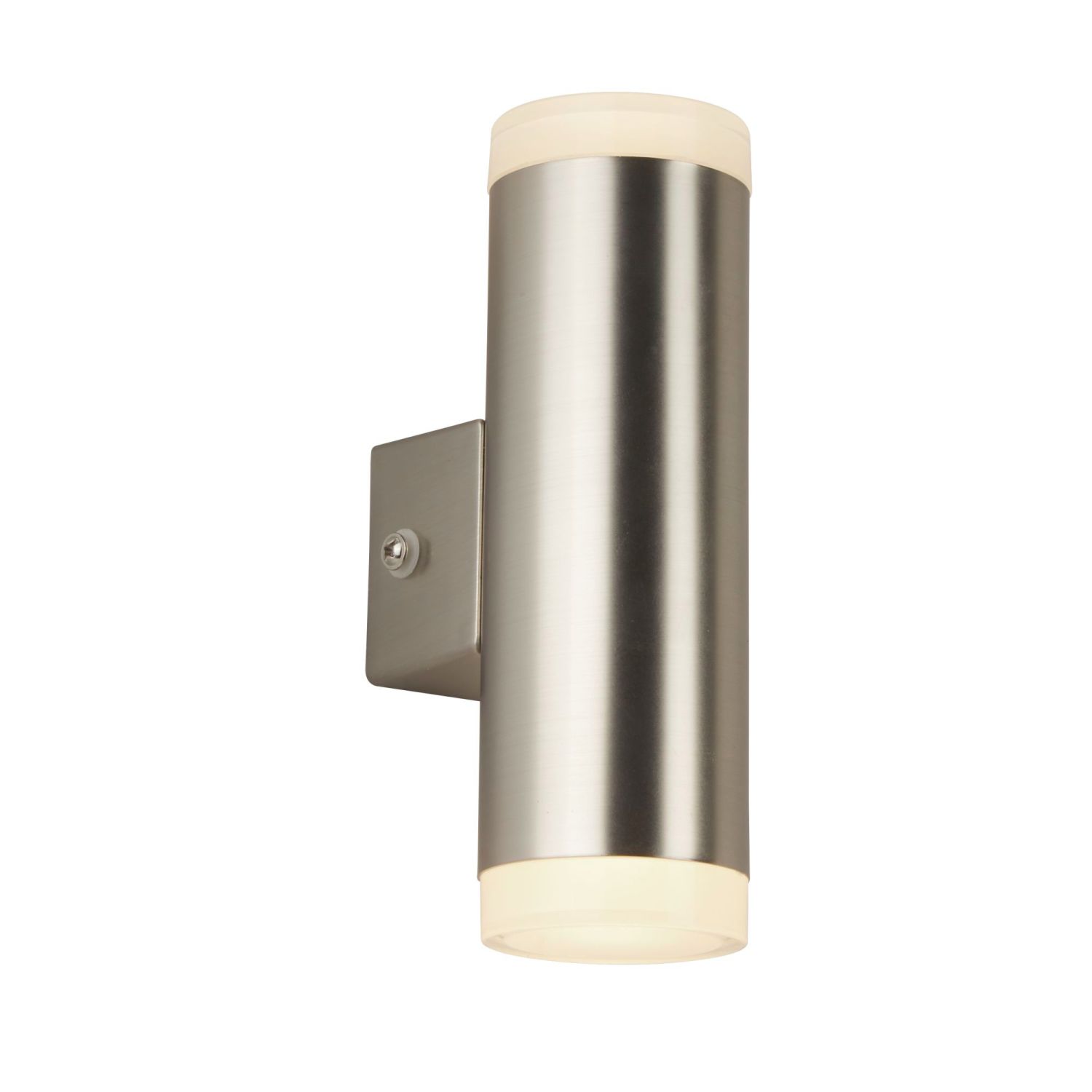 Außenwandlampe LED Up Down in Silber IP44 3000 K H: 17 cm
