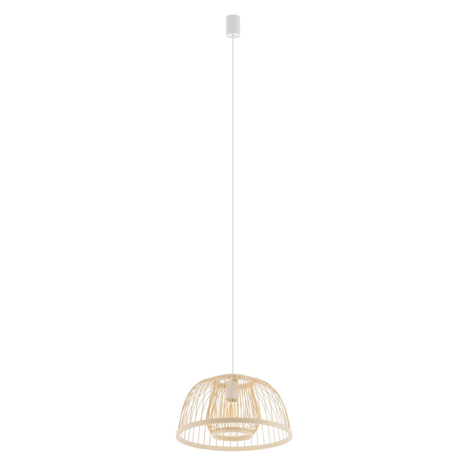 Lampe à suspendre décorative en bois naturel de bambou Ø40 cm