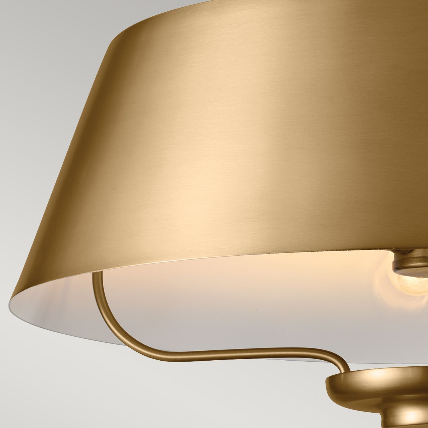 Deckenlampe verstellbar Metall H: max. 114 cm in Messing