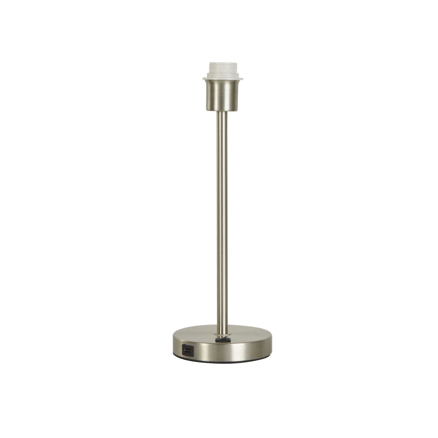 Lampenfuß Tischleuchte E24 40 cm hoch Metall in Nickel