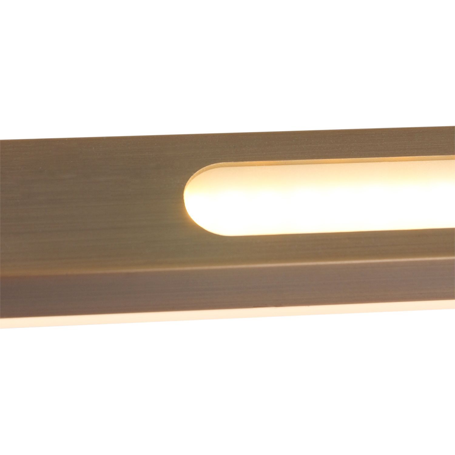 Long plafonnier LED en bronze 122 cm 4000 K dimmable