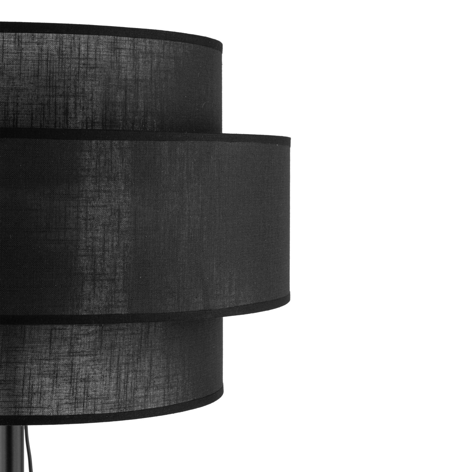 Lampadaire Noir 155 cm E27 Tissu Métal Ø 50 cm