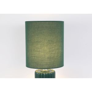 Lampe de table tissu céramique E14 51 cm vert olive