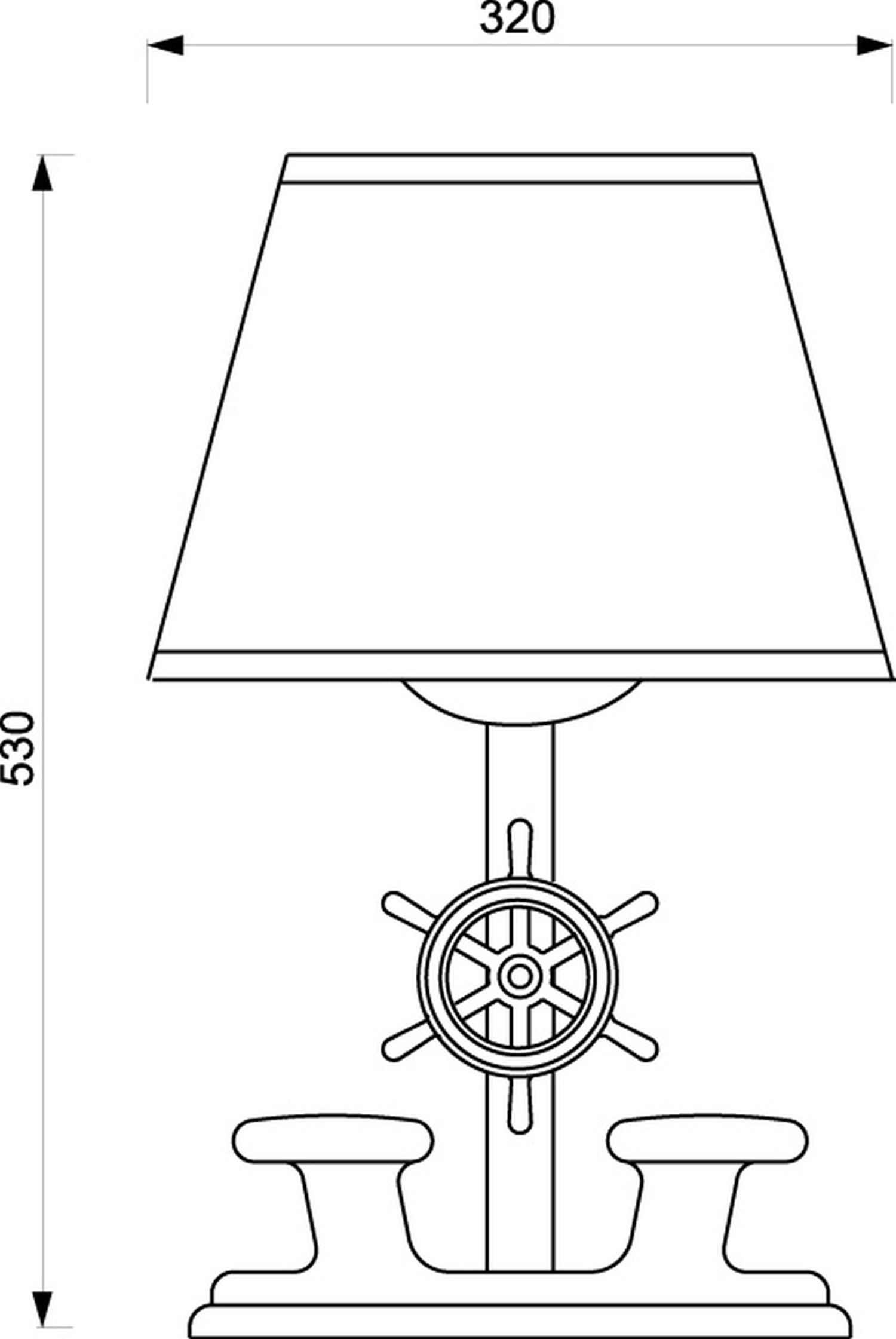 Noble lampe de table NAUSICA laiton H:53cm Maritim